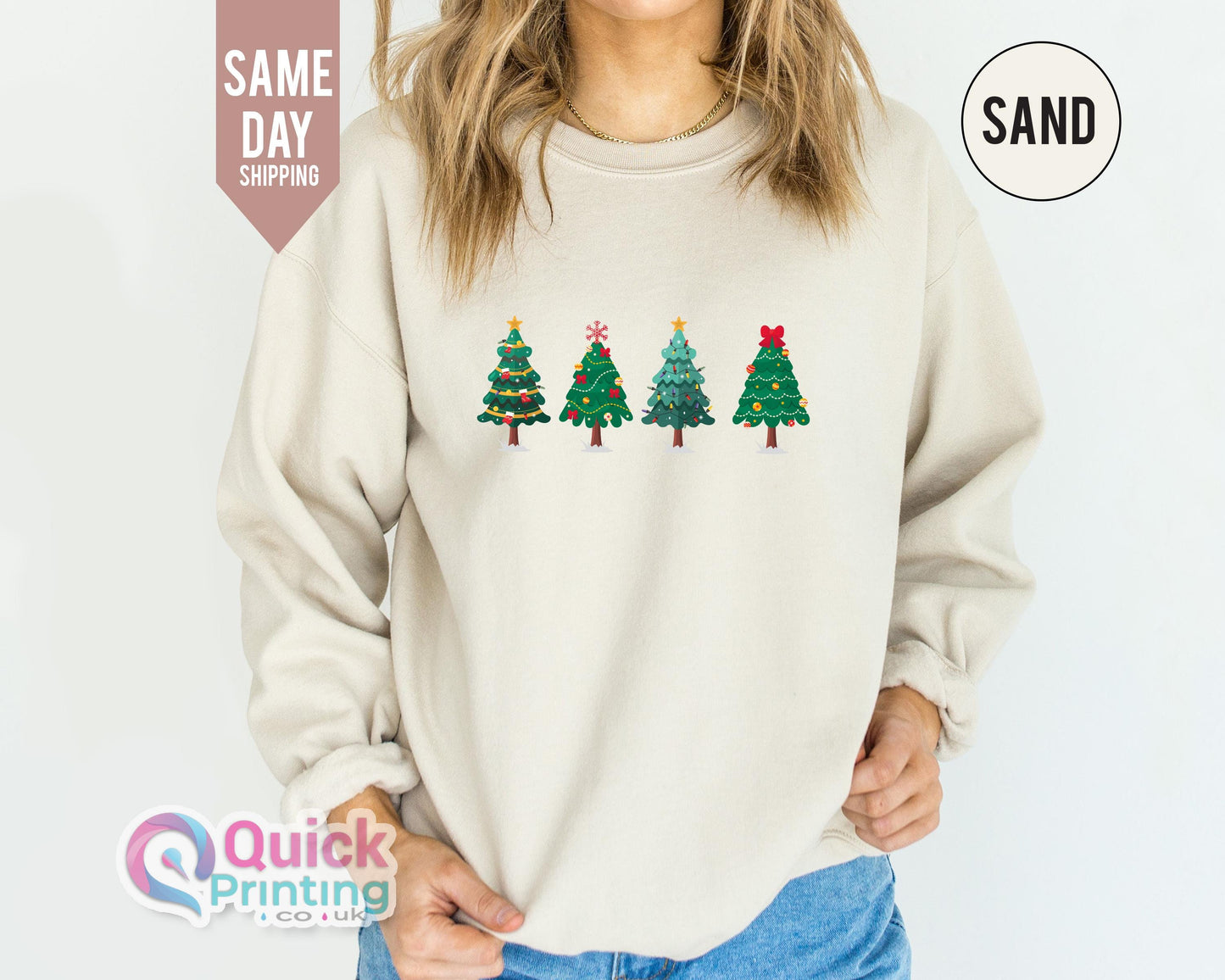 Green Tree Christmas Sweater, Christmas Sweater, Christmas Crewneck, Christmas Tree Sweatshirt, Holiday Sweaters for Women 2024, Xmas Top
