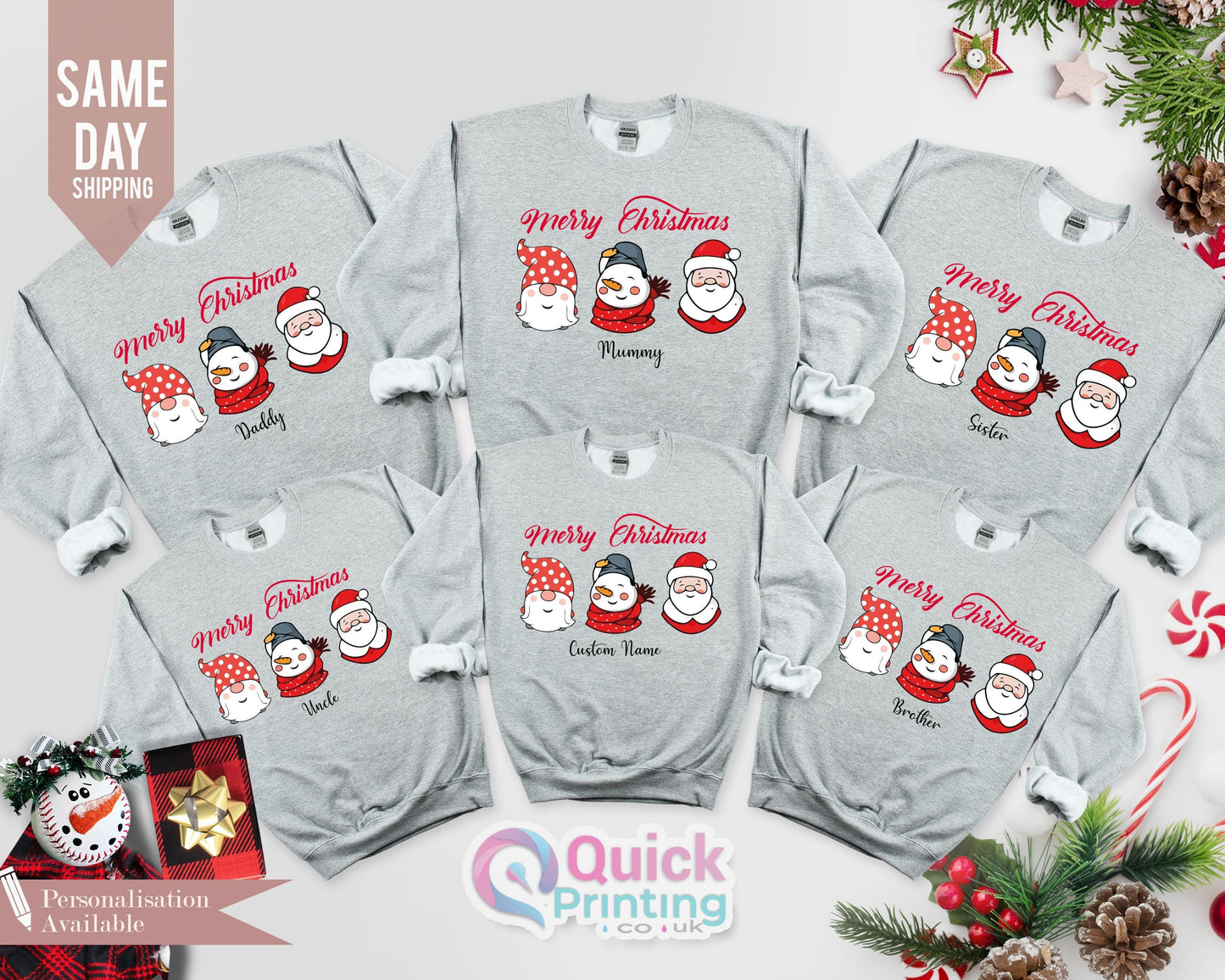 Merry Christmas Sweatshirt, Cute Winter Sweater, Family Xmas Shirt,Christmas Shirt for Women, Christmas Crewneck Sweatshirt, Holiday Sweater