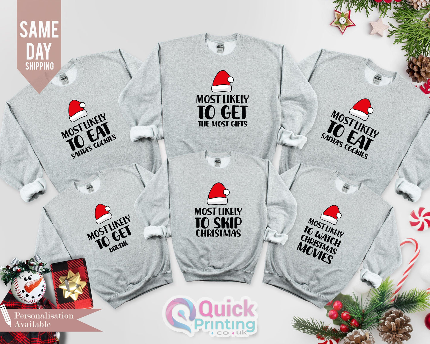 Most Likely To Sweatshirt, Family Matching Christmas Sweatshirt, Funny Christmas Family Jumper, Matching Christmas Tee, Most likely to Xmas