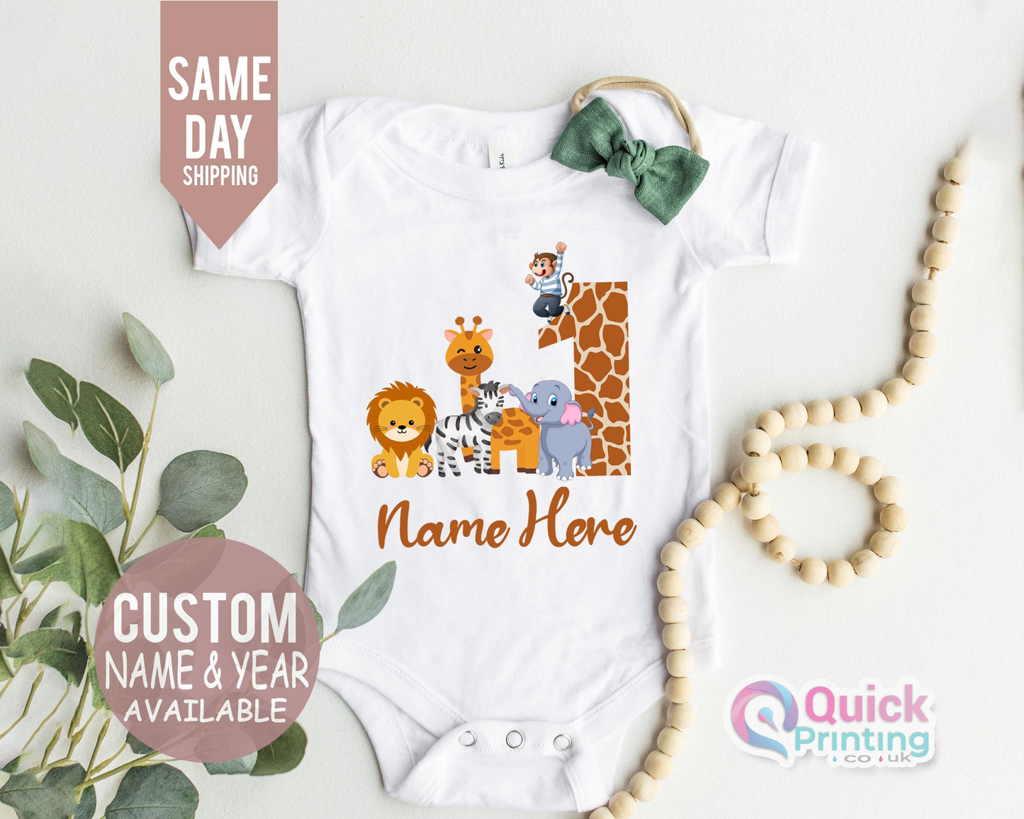 Personalized Jungle Animal Birthday T-shirt