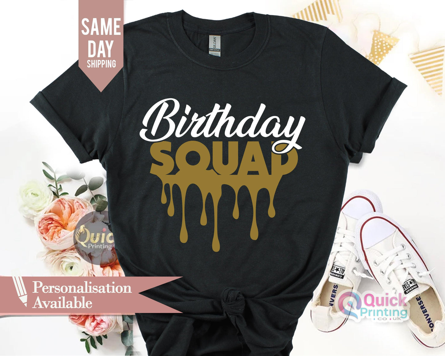 Birthday Queen T-Shirt: Matching Party Squad Shirts