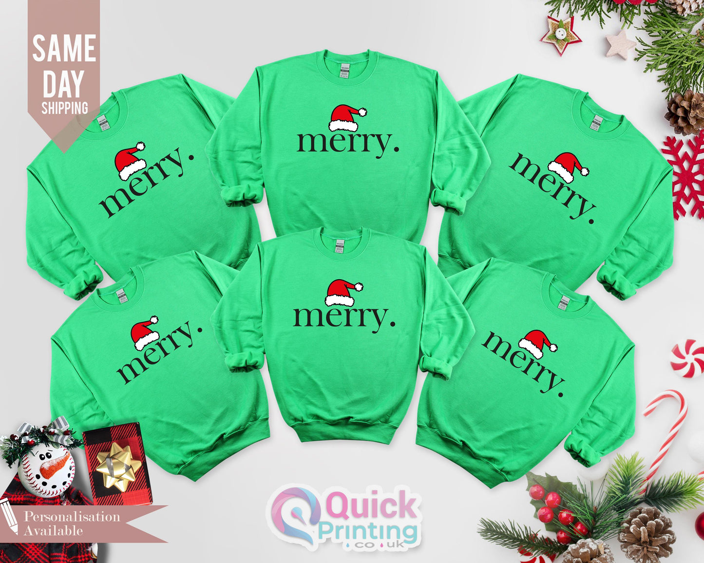 Merry Christmas Sweatshirt: Matching Family Xmas Jumpers