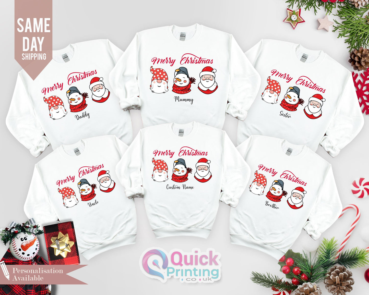 Merry Christmas Sweatshirt, Cute Winter Sweater, Family Xmas Shirt,Christmas Shirt for Women, Christmas Crewneck Sweatshirt, Holiday Sweater