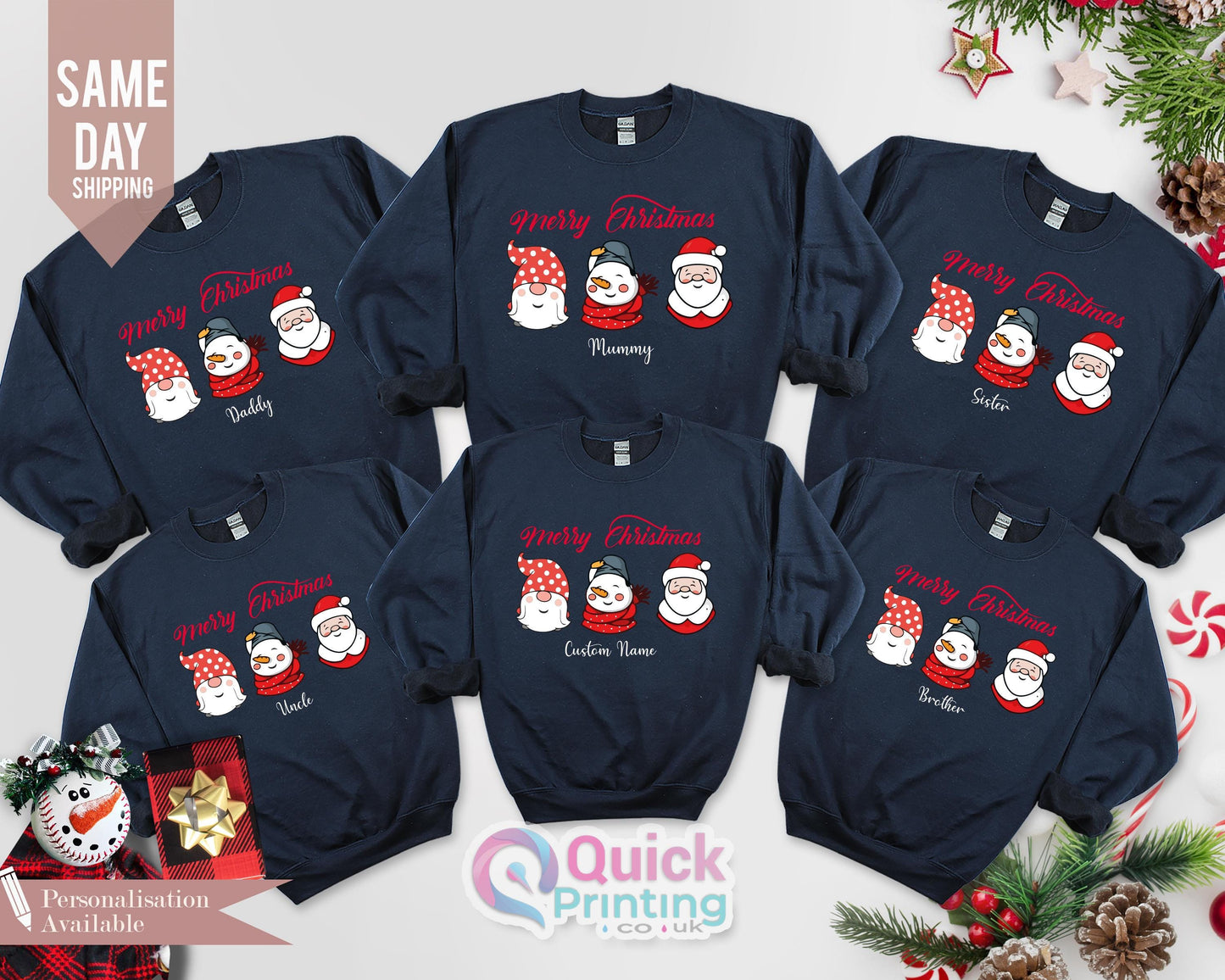 Merry Christmas Sweatshirt, Cute Winter Sweater, Family Xmas Shirt,Christmas Shirt for Women, Christmas Crewneck Sweatshirt, Holiday Sweater
