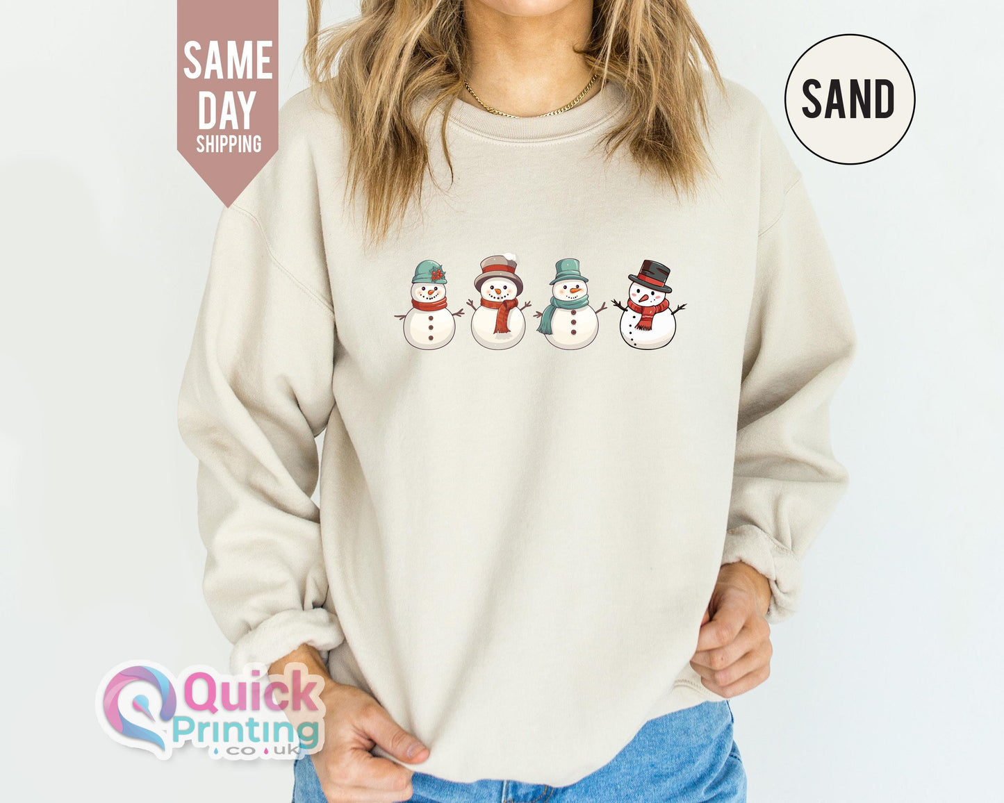 Christmas Snowman Sweatshirt: Family Holiday Crewneck