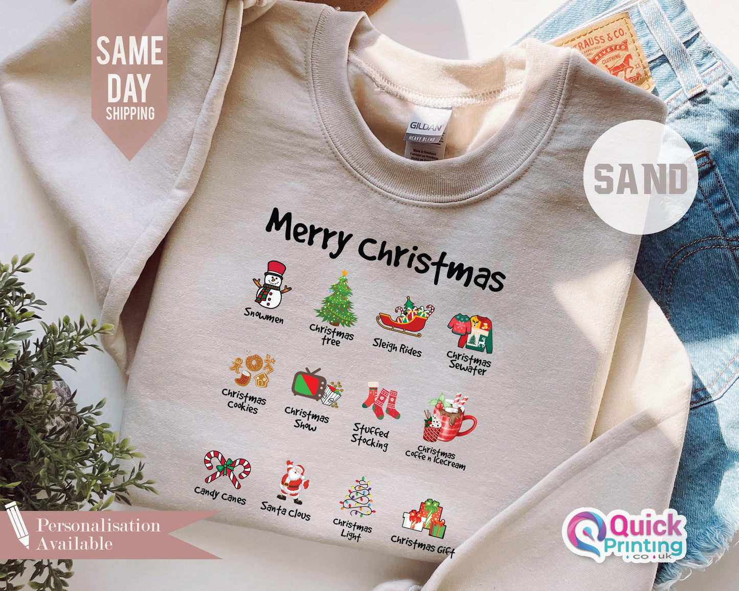Retro Christmas Doodles Sweatshirt: Holiday Sweater