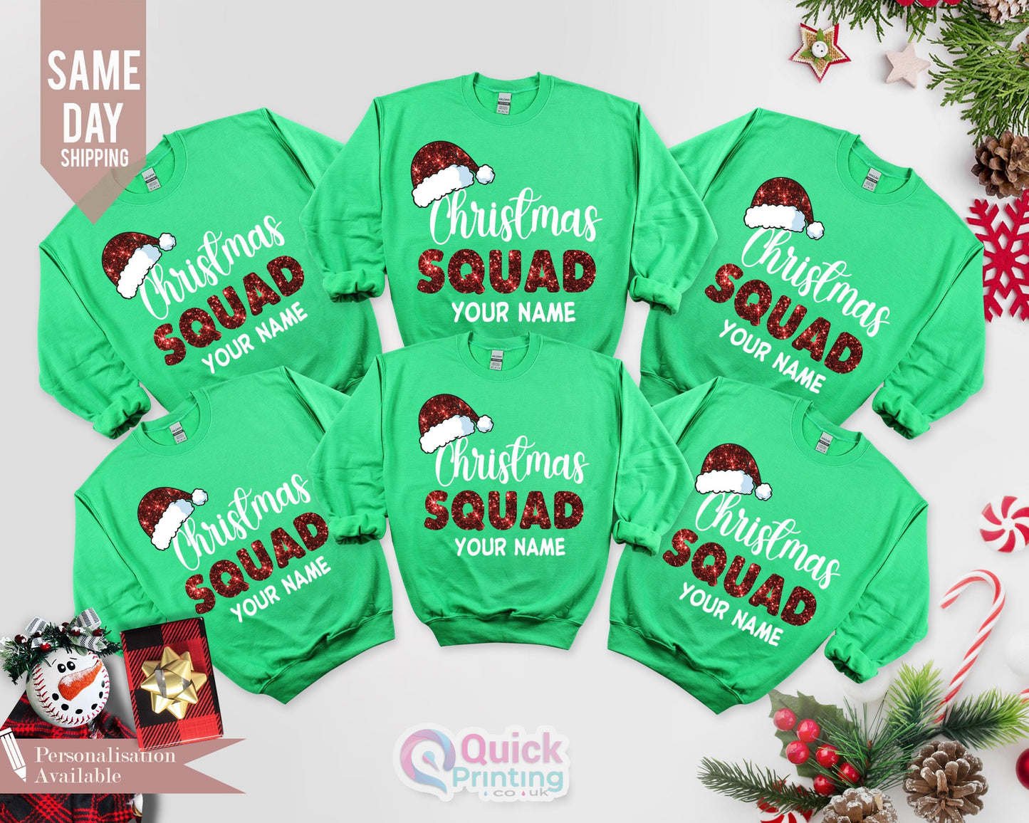 Matching Family Christmas Squad Sweatshirt, Custom Christmas Tee, Family Christmas Squad Jumper for Women Men, Christmas Squad Sweater 2024