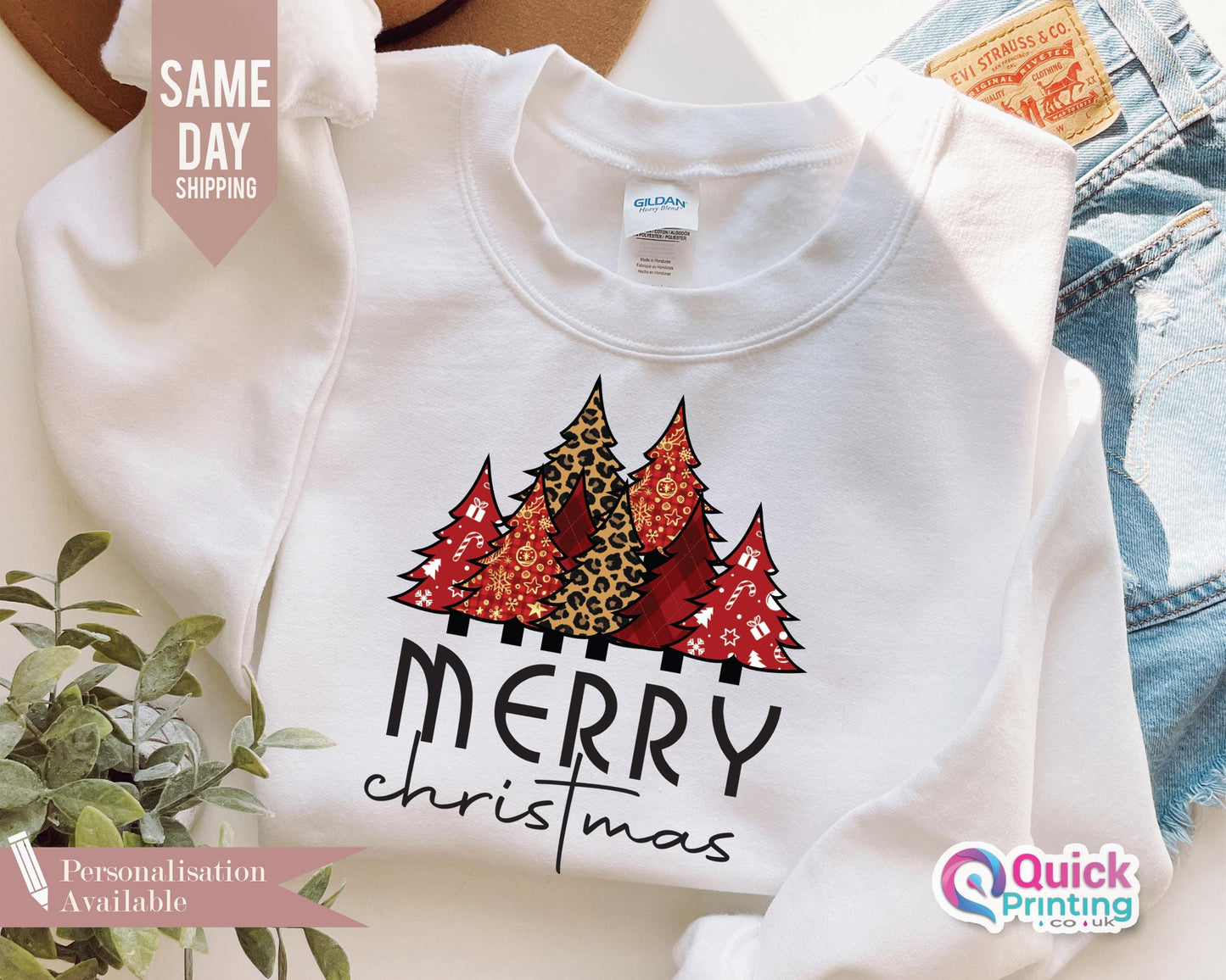 Buffalo Plaid Christmas Jumper, Christina's Tree Top,Merry Christmas Sweater, Christmas Family Sweatshirt, Xmas Holiday Gift, Matching Shirt