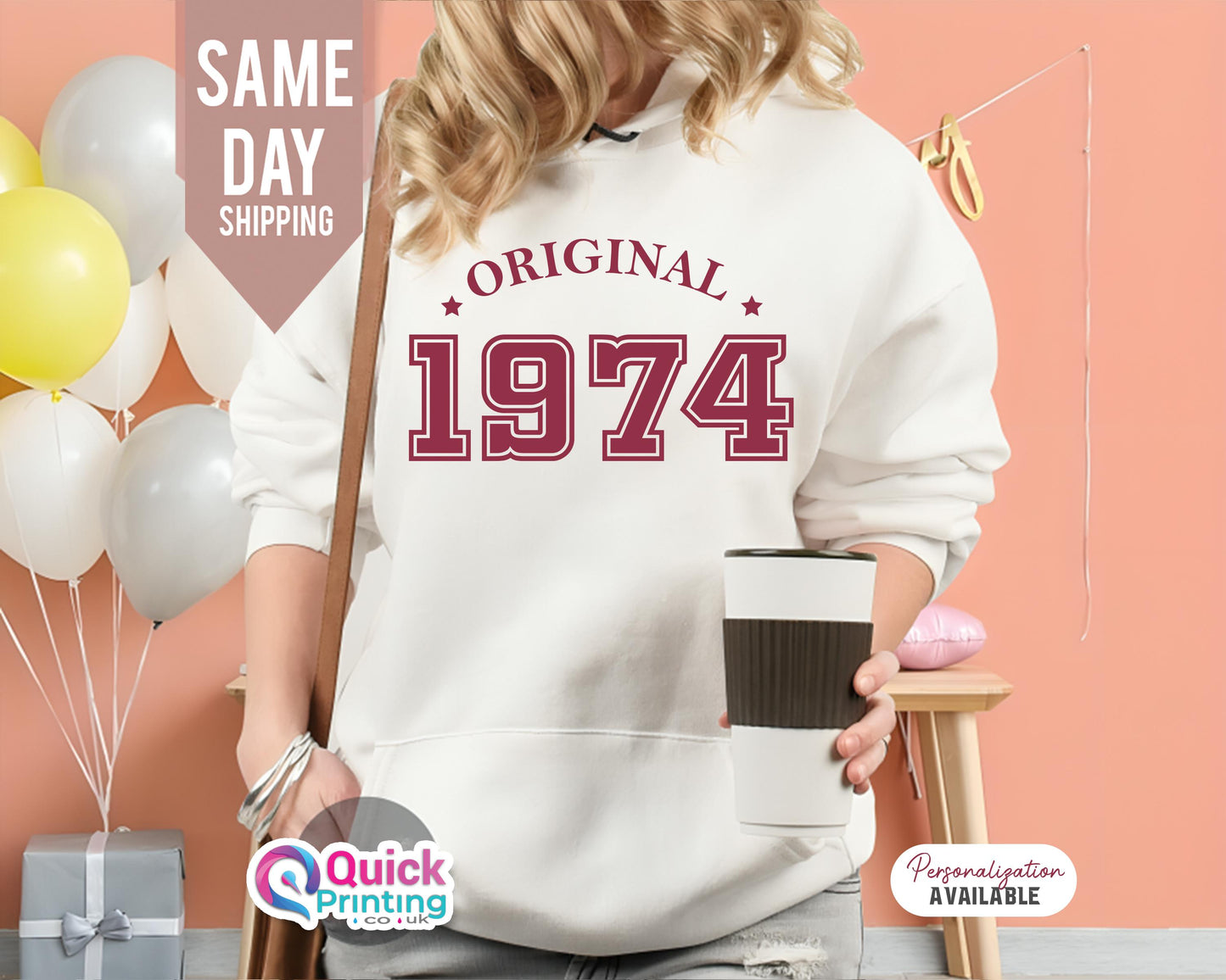 50th Birthday Hoodie: 1974 Vintage Gift
