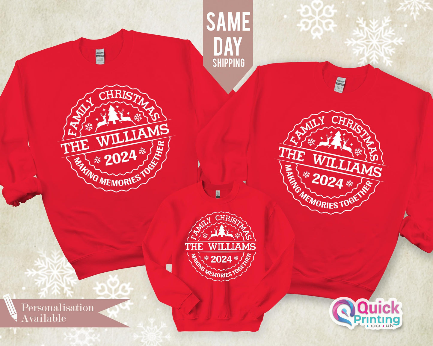 Custom Family Christmas Sweatshirt, Family Christmas Matching Jumper, Ladies Sweatshirt, Holiday Matching Long Sleeve, Christmas Group Shirt