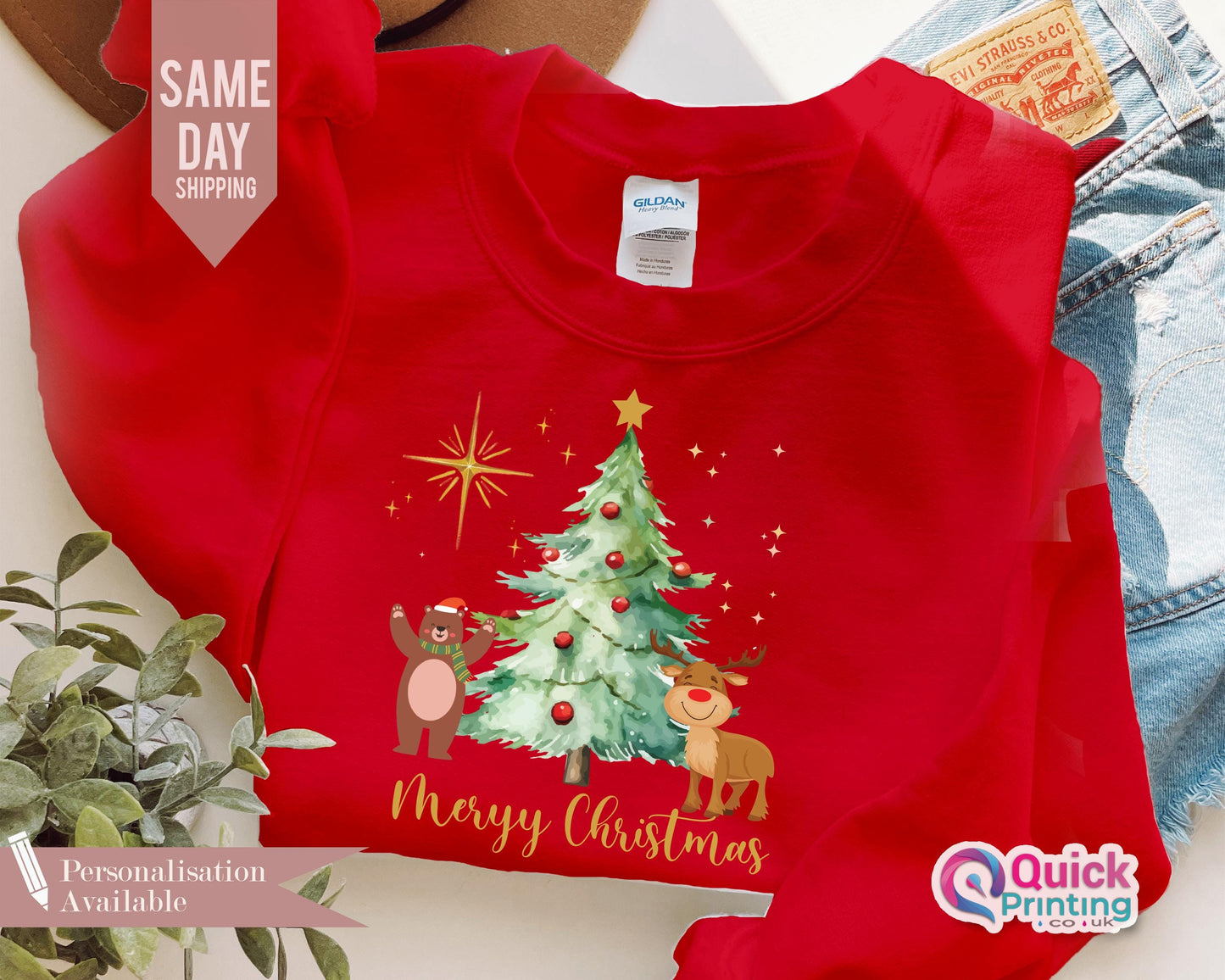Christmas Tree Sweatshirt: Family Matching Xmas Top