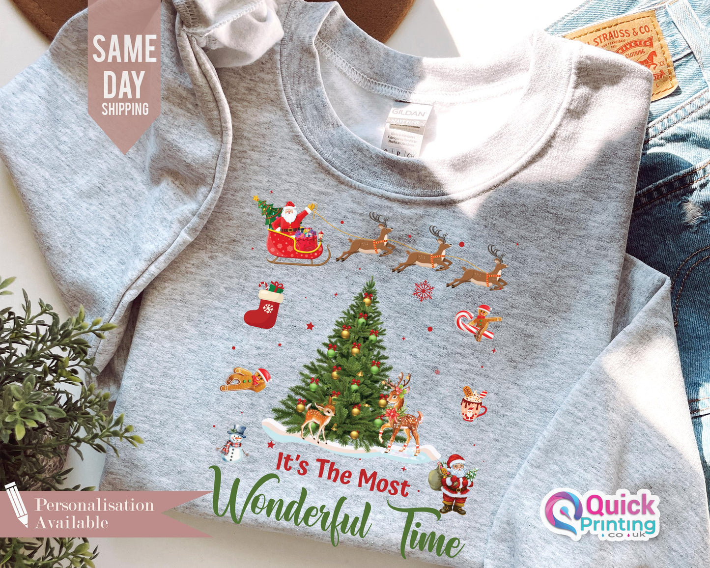It's The Most Wonderful Time Sweatshirt, Merry Christmas Sweatshirt, Holiday Sweatshirt, Christmas Gift 2024, Family Christmas Shirt Tee