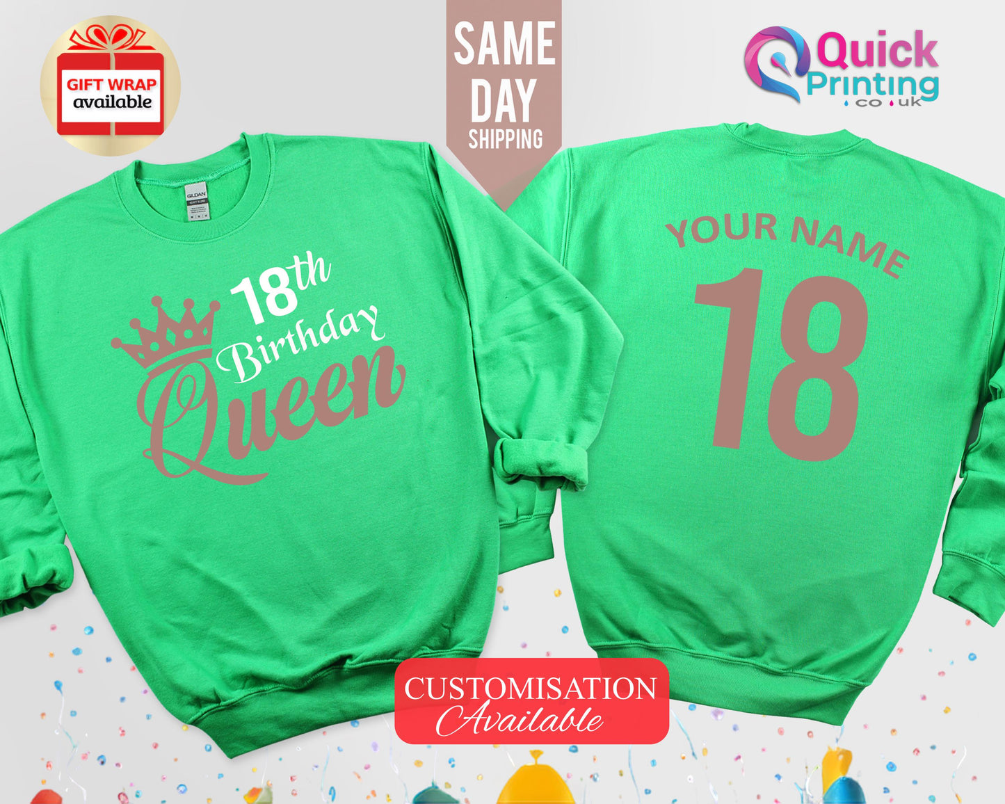 18th Birthday Christmas jumper , Custom Name Girls Sweater , 2007 Birthday Women Jumper, 40th Birthday Jumper, 18th Birthday sweatshirt