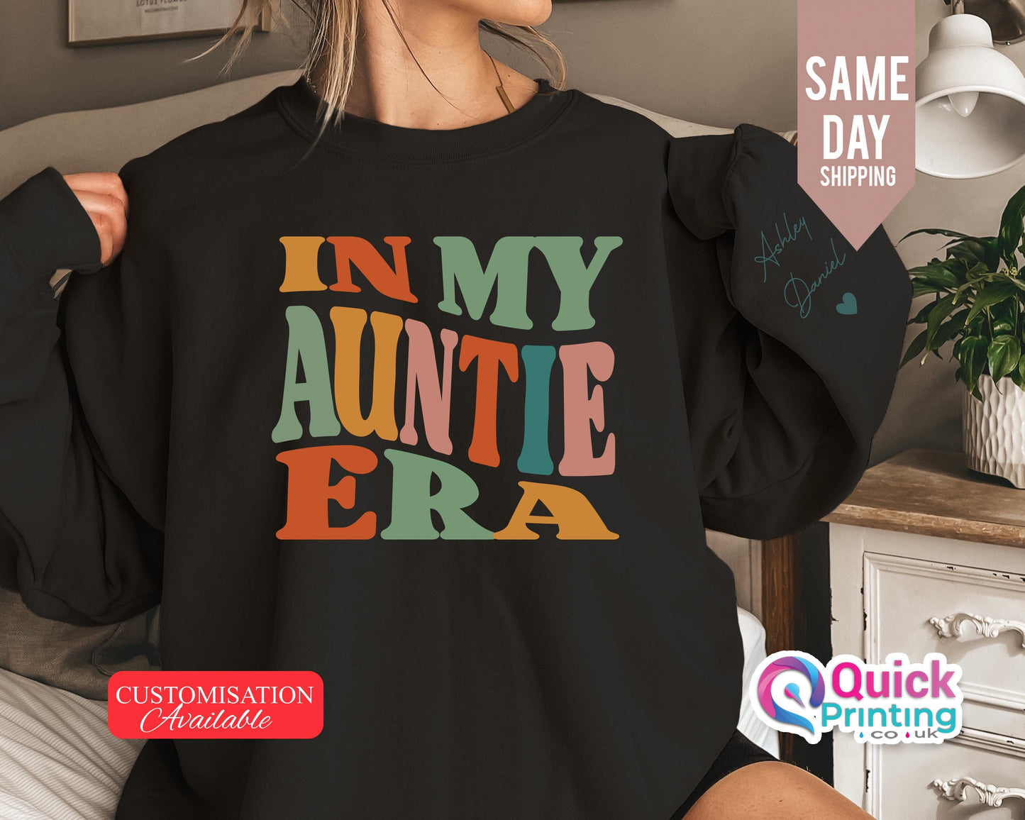 Custom 'In My Auntie Era' Sweatshirt: Personalized Aunt Gift