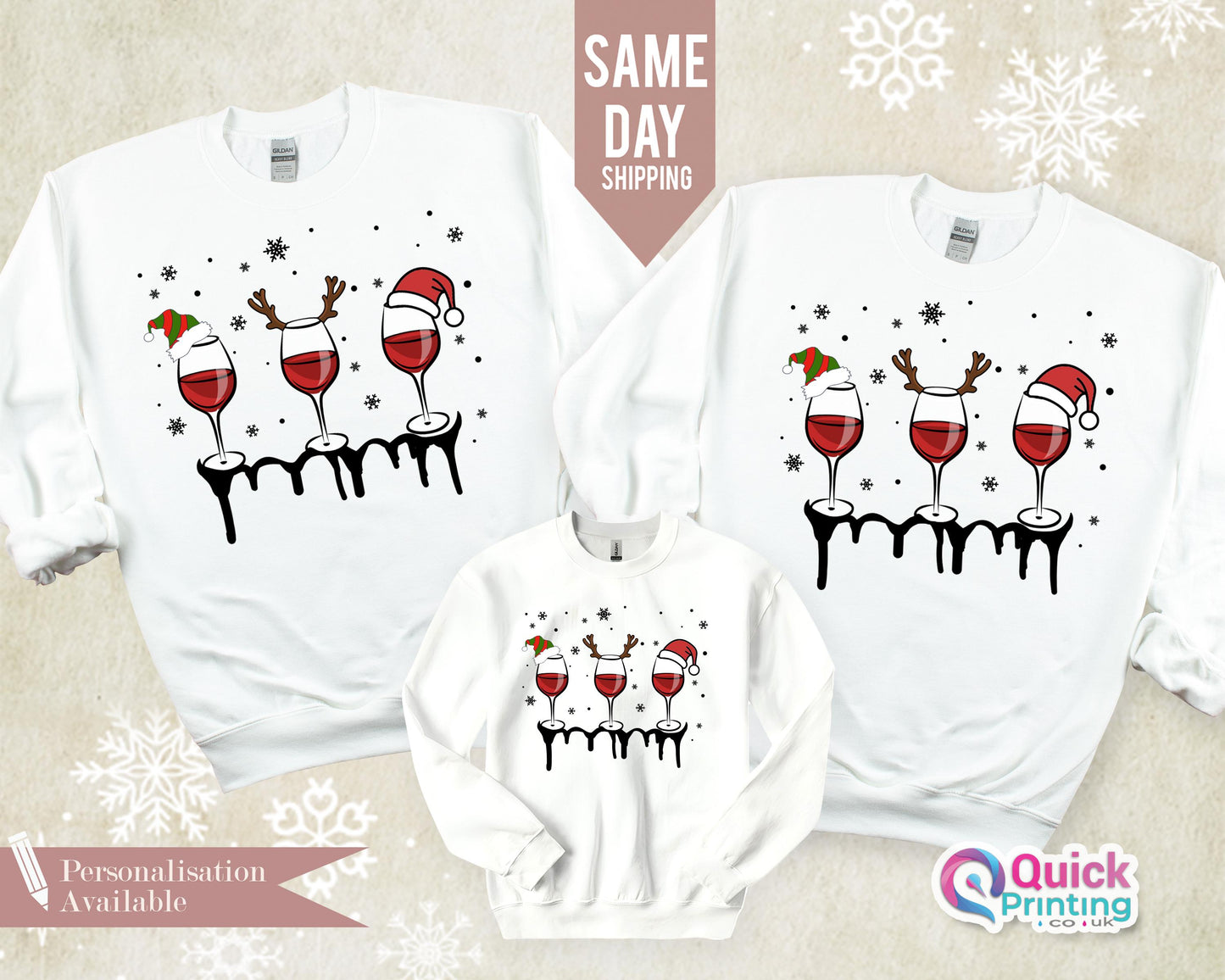Christmas Wine Glasses Sweatshirt, Wine Lovers Long Sleeve, Wine Lover Sweatshirt, Merry Christmas Jumper, Funny Family Christmas Gift