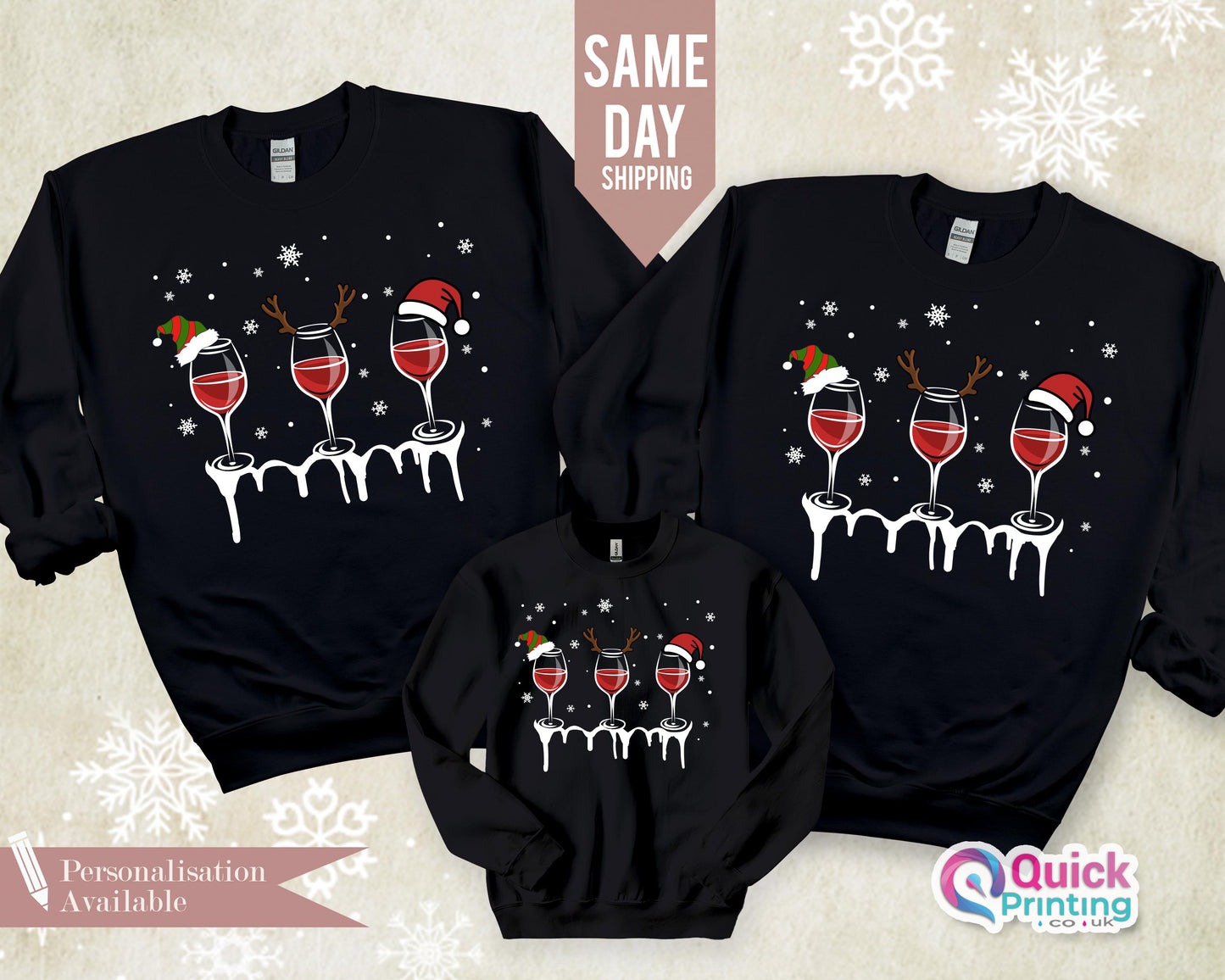 Christmas Wine Glasses Sweatshirt, Wine Lovers Long Sleeve, Wine Lover Sweatshirt, Merry Christmas Jumper, Funny Family Christmas Gift