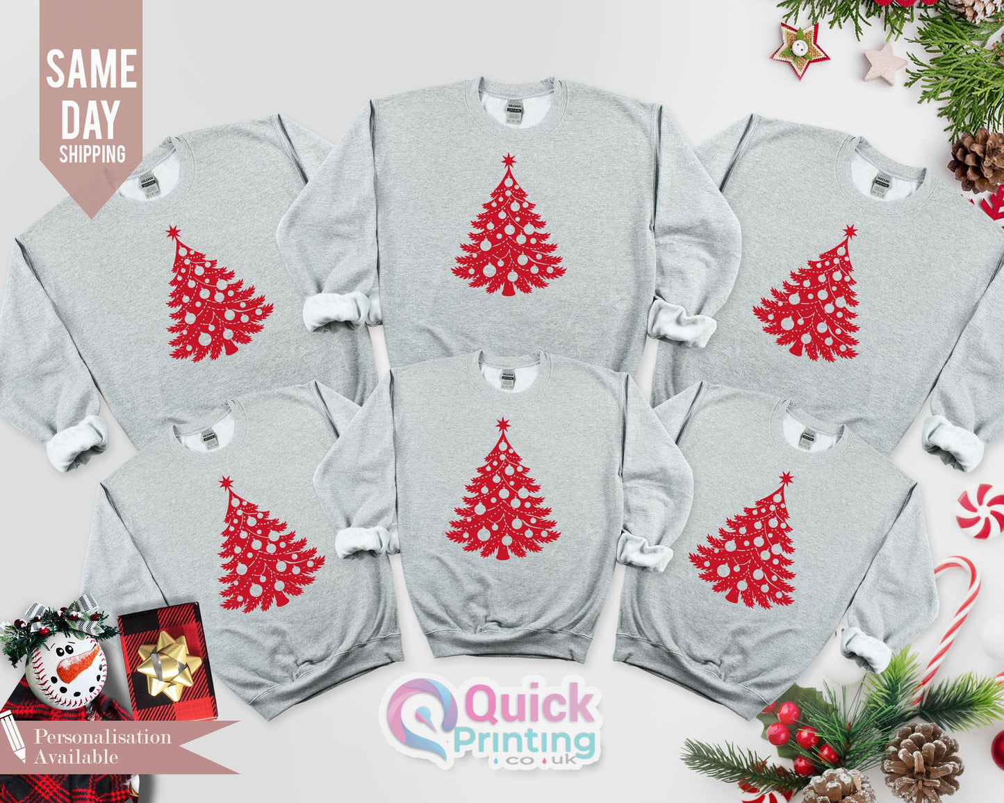 Christmas Tree Sweatshirt: Holiday Crewneck for Women