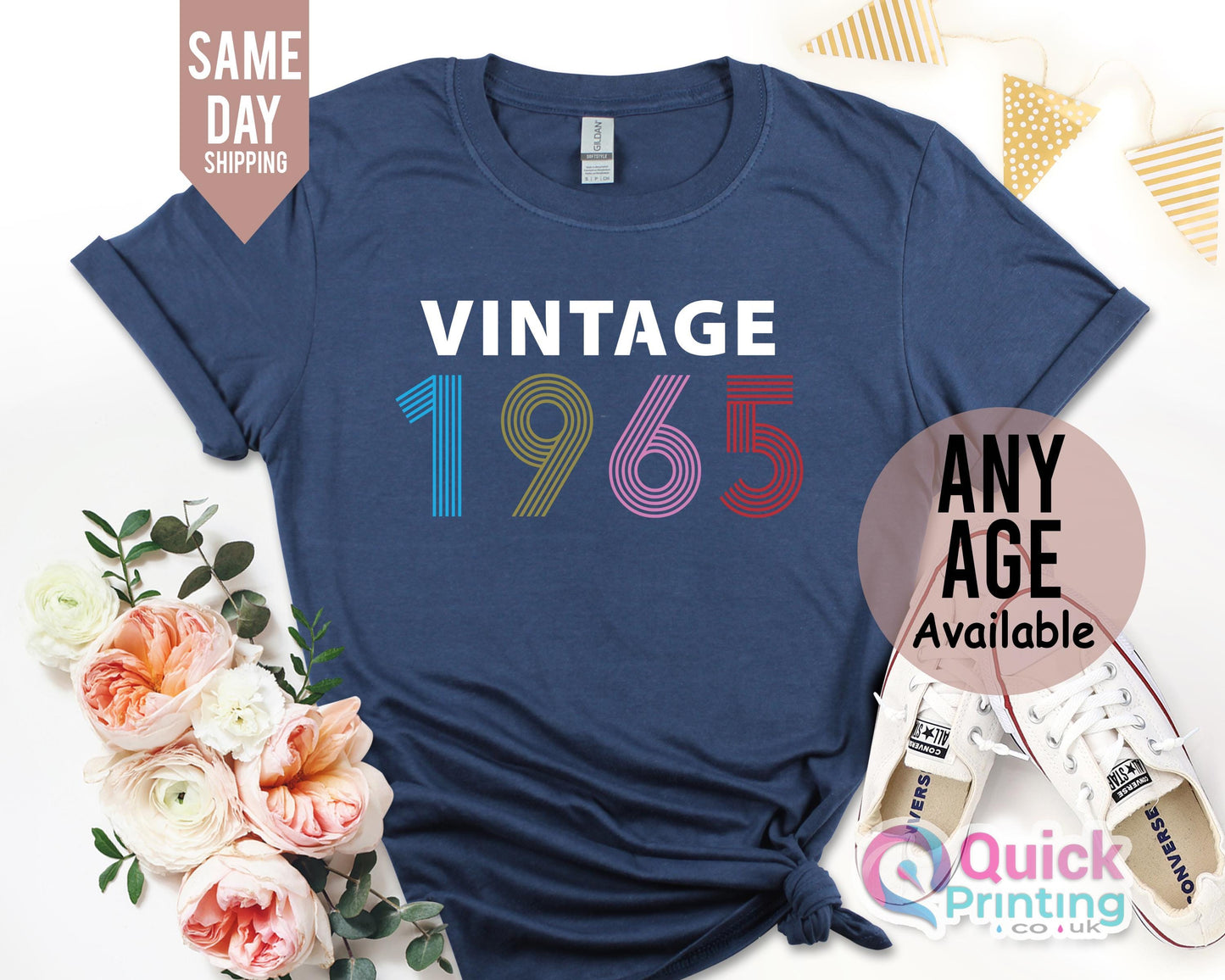 60th Birthday Vintage Tshirt, 1965 Birthday Shirt, 60th Birthday Shirt Gifts for women, Vintage Birthday gift, Birthday Gift for Mum Grandpa