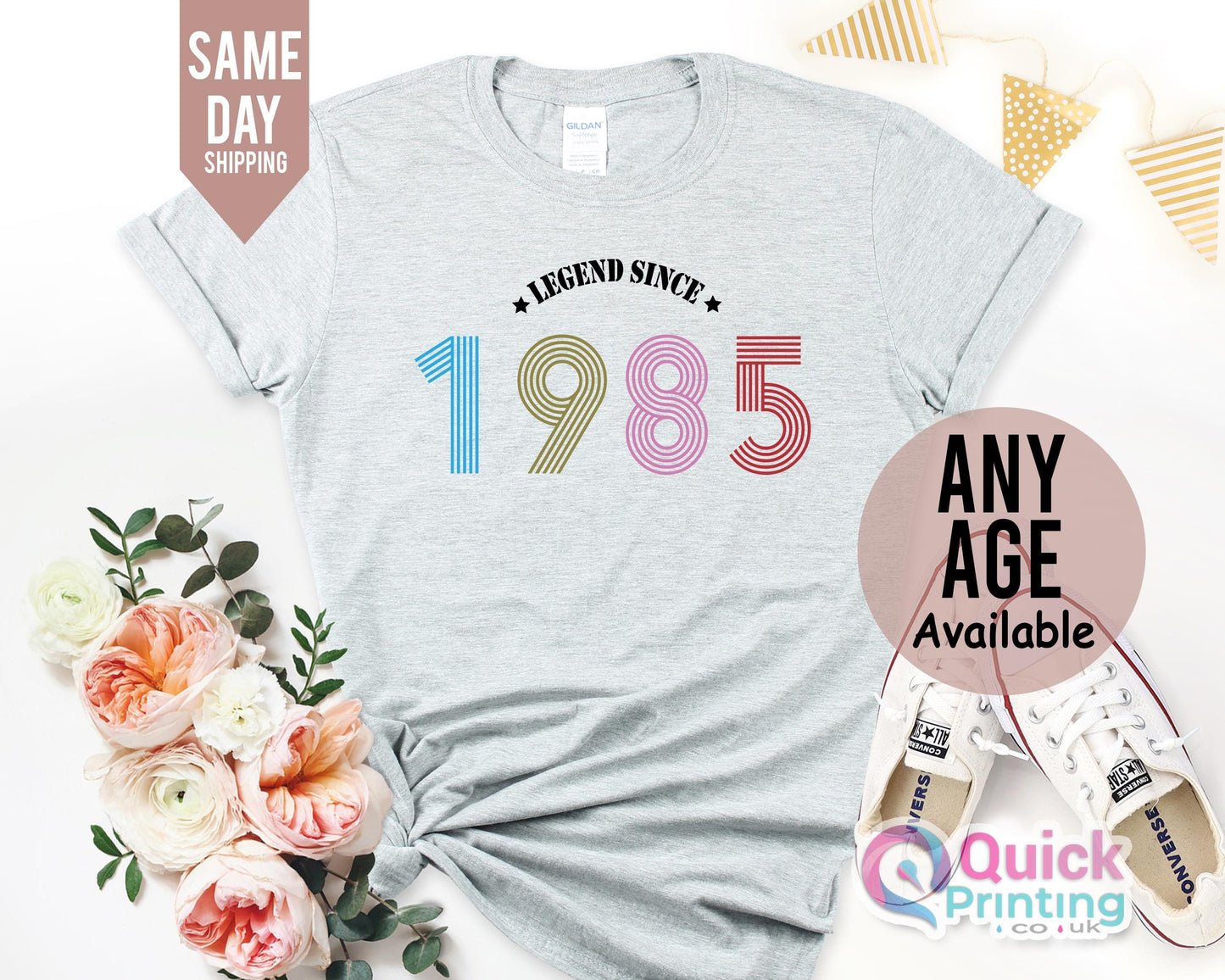 40th Birthday Gifts for Women, Legend 1985 T Shirt, Wife 40th Birthday Shirt, Mom 40th Birthday Tshirt, Custom Birthday Gifts for Mum Shirt