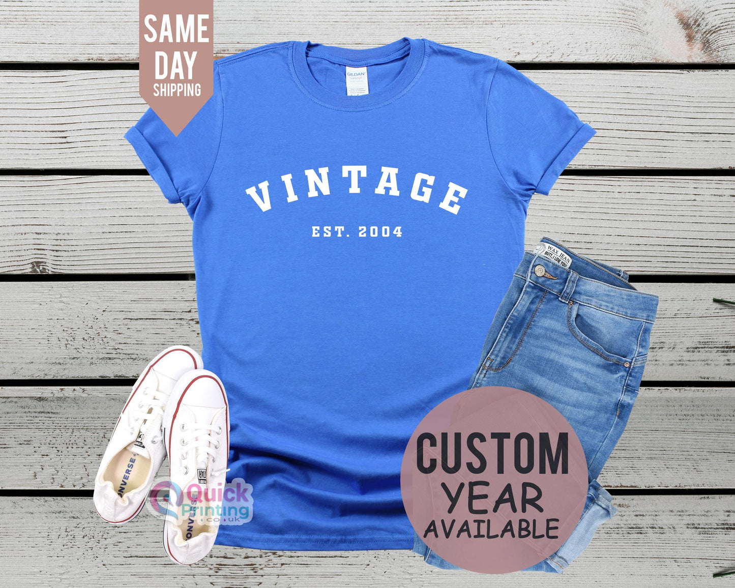 Vintage 2004 Birthday T-shirt UK, Vintage Est 2004, 21st birthday gift shirt, Birthday Gifts for him and her, 21st Birthday Present 2024