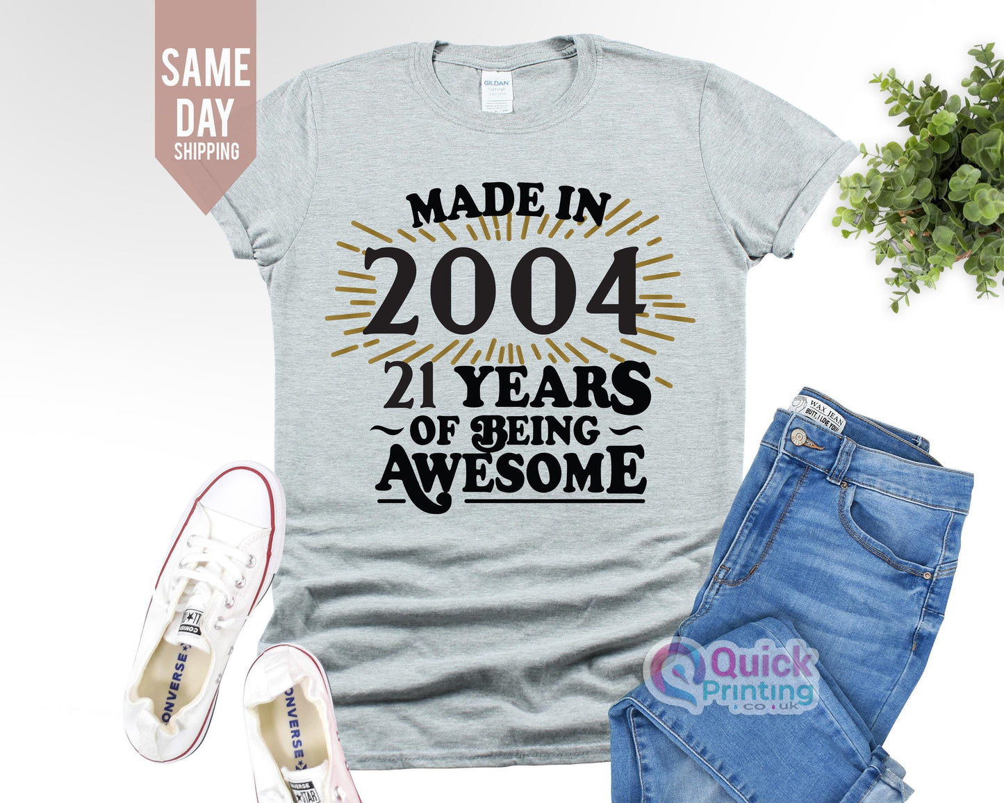 Made in 2004 21 Years Of Being Tshirt, 21st Birthday T-shirt Shirt Tee, Birthday Gift for men, Happy Birthday T Shirt, Birthday T-shirt Gift