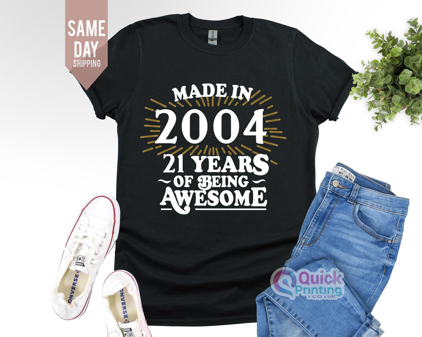 Made in 2004 21 Years Of Being Tshirt, 21st Birthday T-shirt Shirt Tee, Birthday Gift for men, Happy Birthday T Shirt, Birthday T-shirt Gift