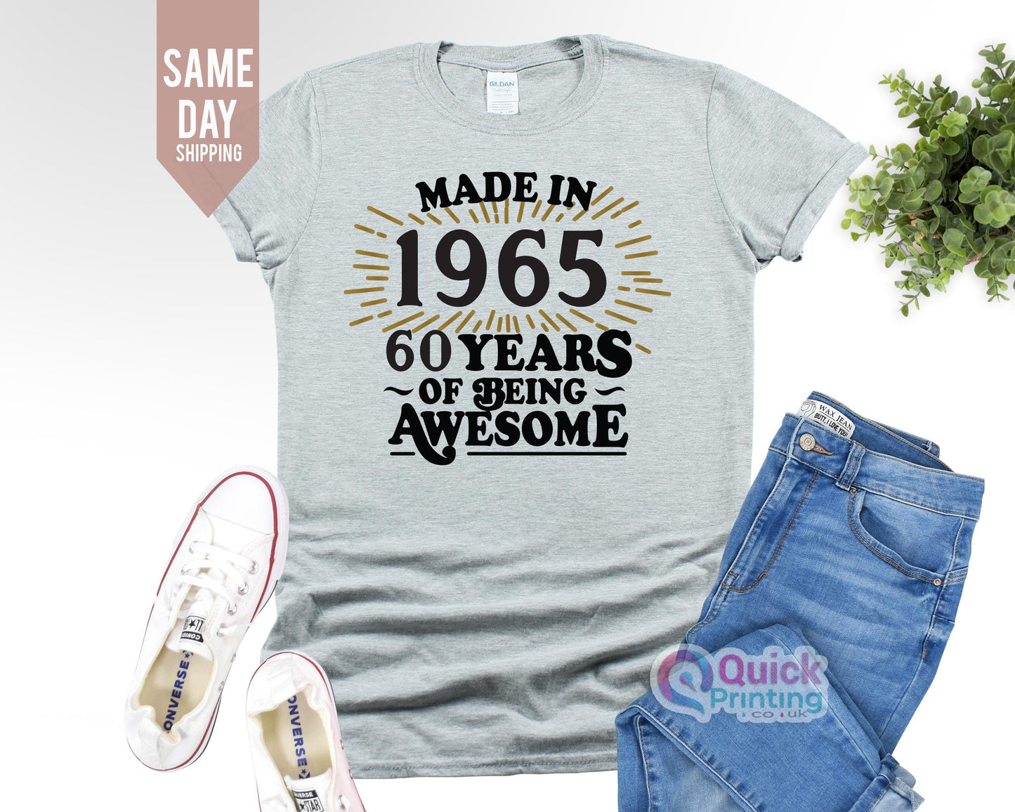 Made in 1965 60th Birthday T Shirt, 60th Birthday Gift For Men, Husband Birthday Tee, Sixty gift ideas, Birthday Shirts,50th Birthday tee