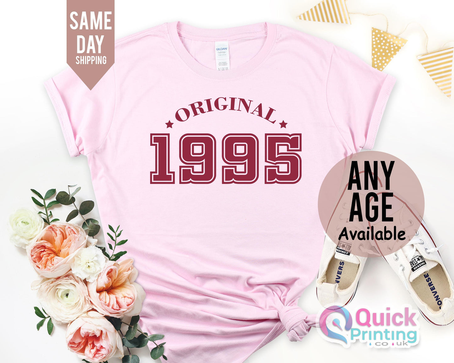Original 1995, 1995 Birthday Shirt, 30th Birthday Gifts for Women, 30th Birthday T-shirts, Vintage 1995 Birthday Shirt,Birthday Gift for her