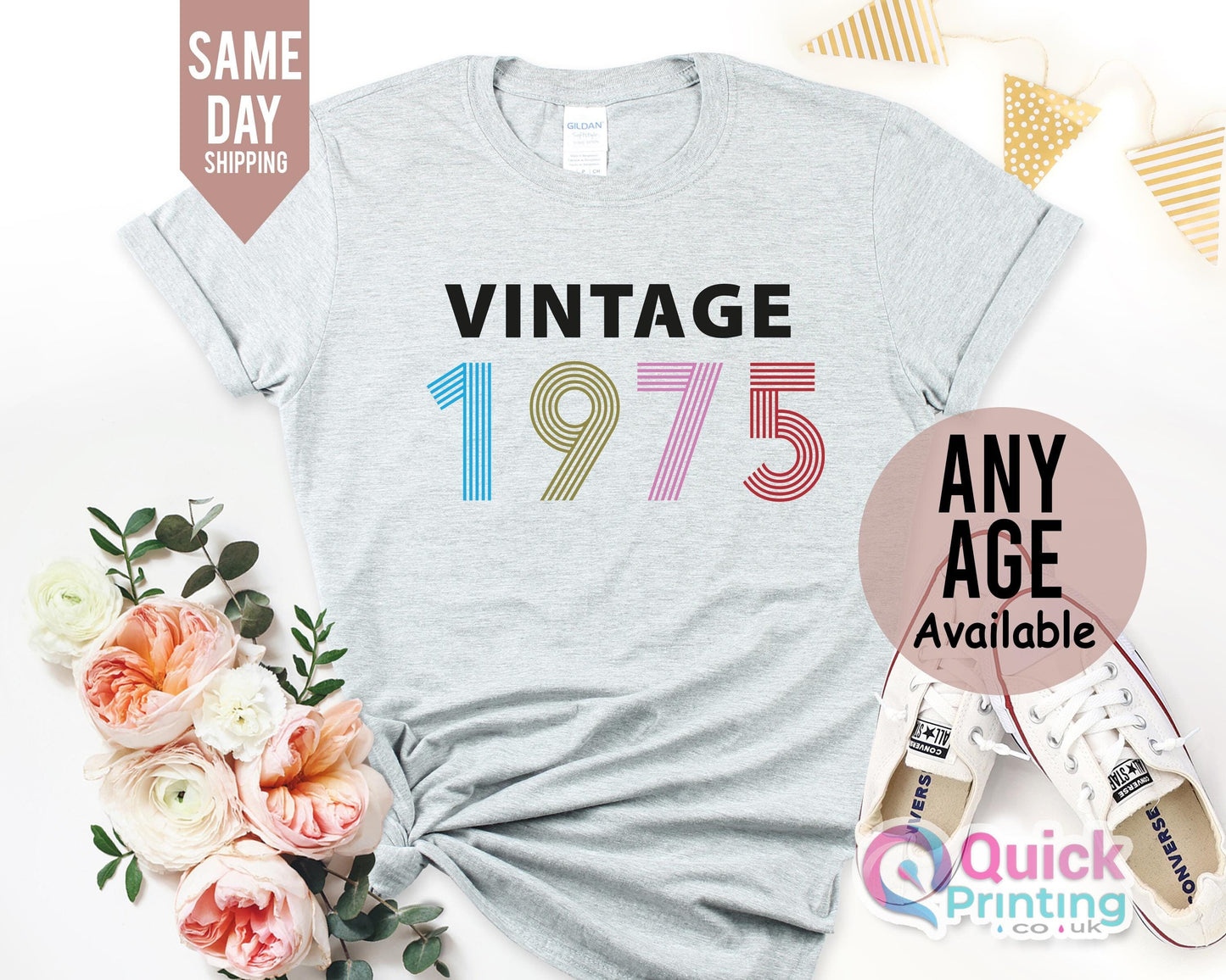 50th birthday gift for women, 50th Birthday Tshirt, 1975 Vintage Birthday Shirt, 50th Birthday Gifts for women, Vintage Birthday gift shirt