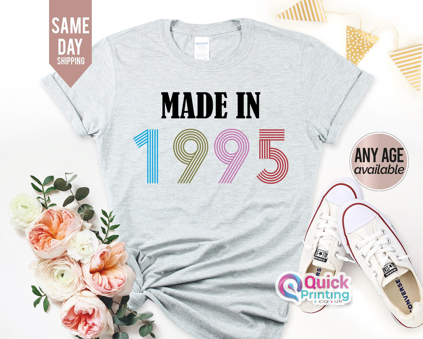 Made in 1995 Birthday t-shirt, 30th Birthday Gifts for Women, Vintage 1995 Birthday Shirt, 30th Birthday T-shirt, Birthday Gifts for Mum