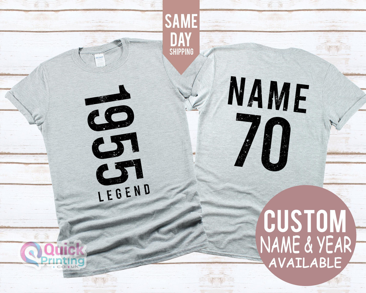 70th Birthday Legend 1955 T-Shirt: Vintage Style Gift
