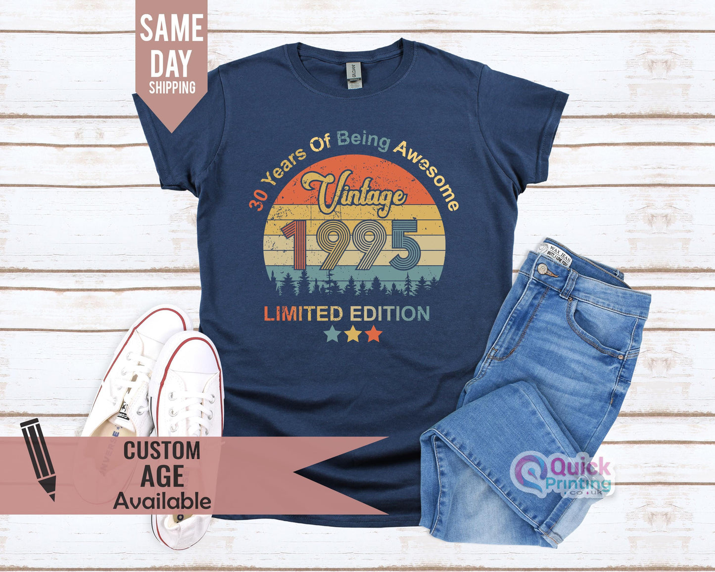 Vintage 1995 30th Birthday T-Shirt: Aged To Perfection