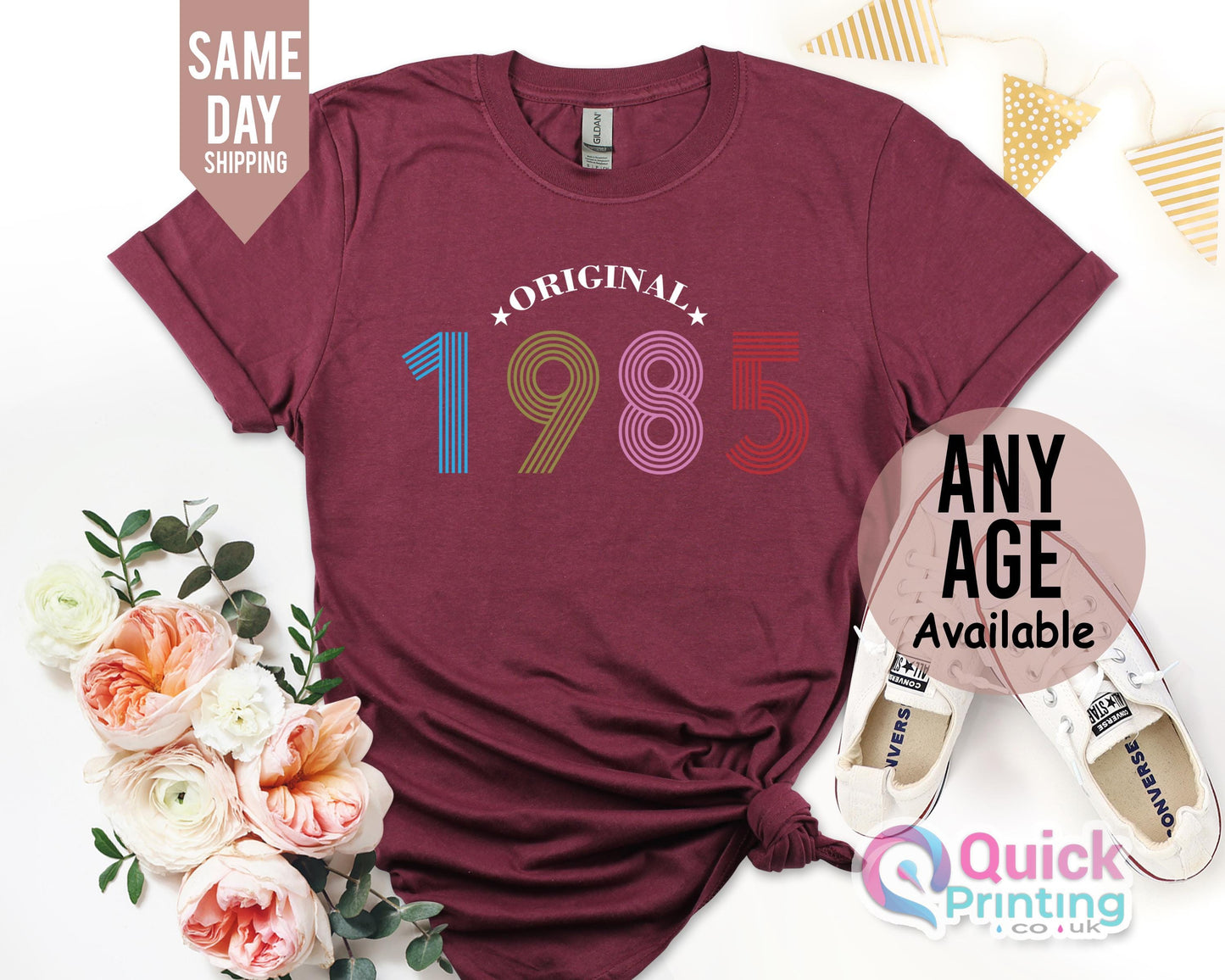 40th Birthday T-Shirt: 1985 Vintage Style Gift