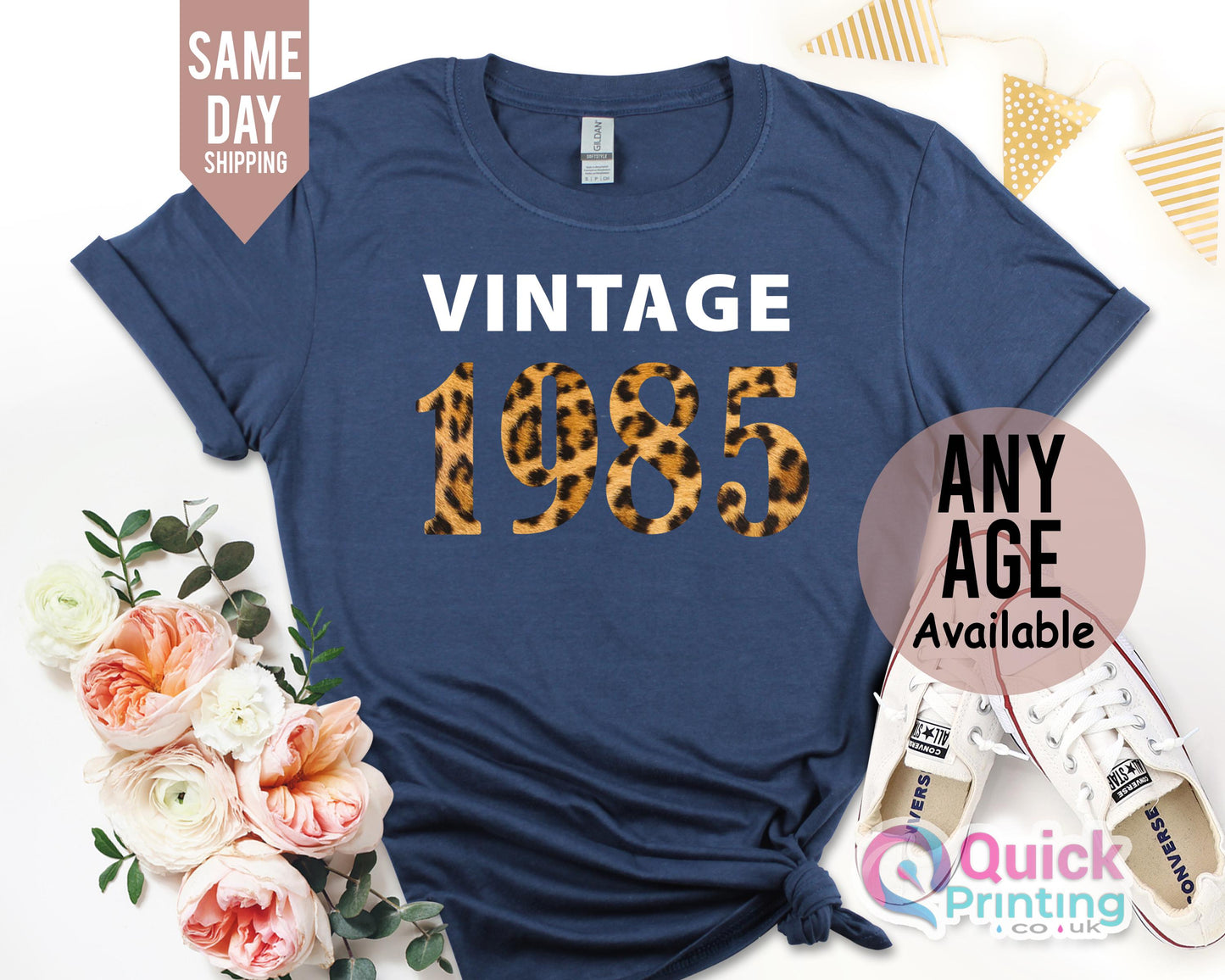 1985 Leopard Print 40th Birthday T-Shirt: Limited Edition Gift