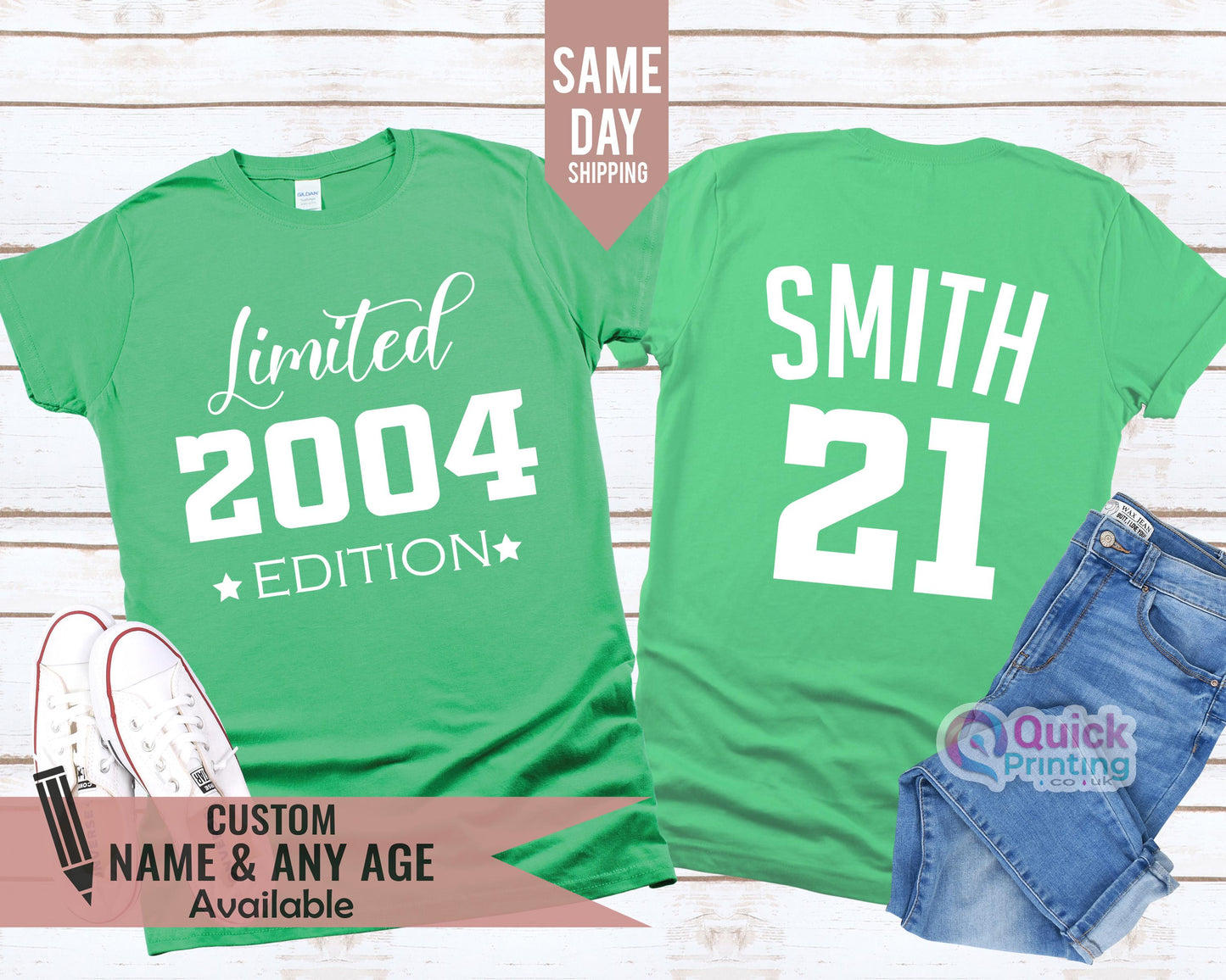 Personalised 21st Birthday Tshirt Men Women, 21st Birthday gift for her, Girls 21st Birthday Shirt, 2004 Birthday Top Daughter Birthday gift