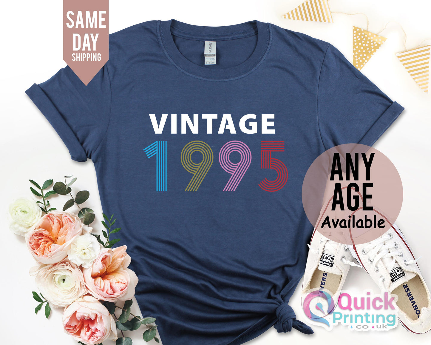 30th Birthday Ladies Tshirt Vintage 1995 Birthday Shirt UK, 30th Birthday Gifts for her, Vintage Birthday gift Top, Birthday Gift for friend
