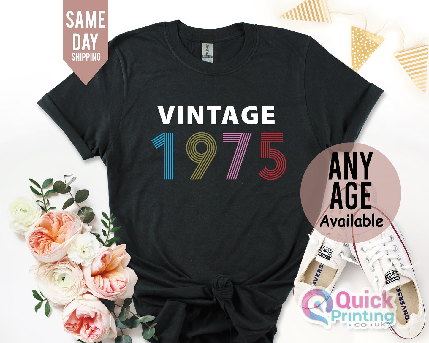 50th birthday gift for women, 50th Birthday Tshirt, 1975 Vintage Birthday Shirt, 50th Birthday Gifts for women, Vintage Birthday gift shirt