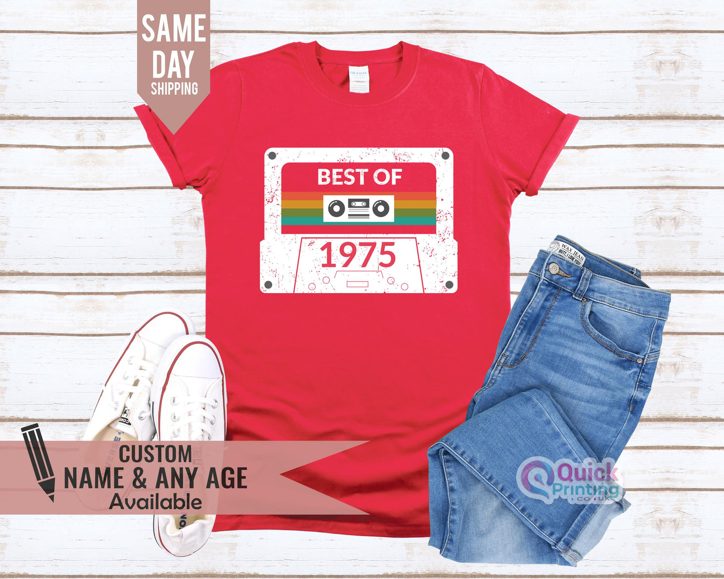 Best Of 1975 Shirt, Vintage 1975 T Shirt, 50th Birthday Gift For Men, Husband Birthday Tee, fiftieth gift ideas, 50th Happy Birthday tee