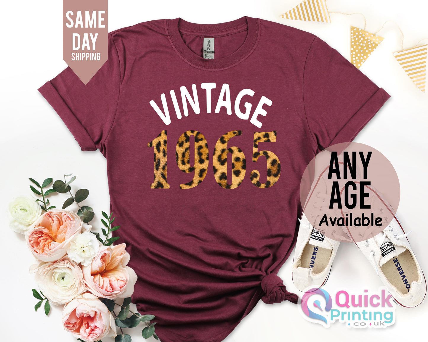 60th Birthday Shirts for Women, 1965 Birthday TShirt Leopard, 60th Birthday Gifts, Vintage Birthday gift shirt, Birthday Gift for Mum 2025