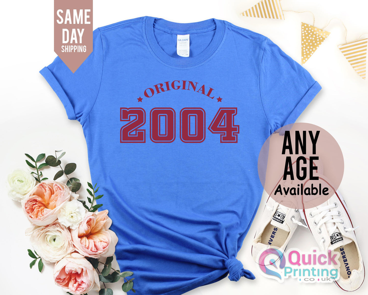 2004 Birthday TShirt UK, 21st Birthday Gifts for Women, 21st Birthday Party Tshirt, Birthday Gift for Friend, February Birthday Tshirt