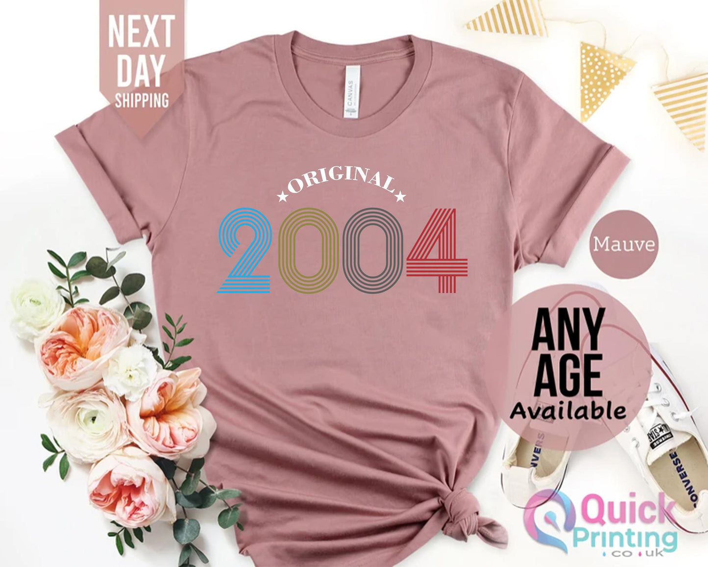 21st Birthday Tshirt UK, 21st Birthday Party Shirt for Girls Vintage Birthday gift, Birthday Gifts for Friend 2004 Edition girls party shirt
