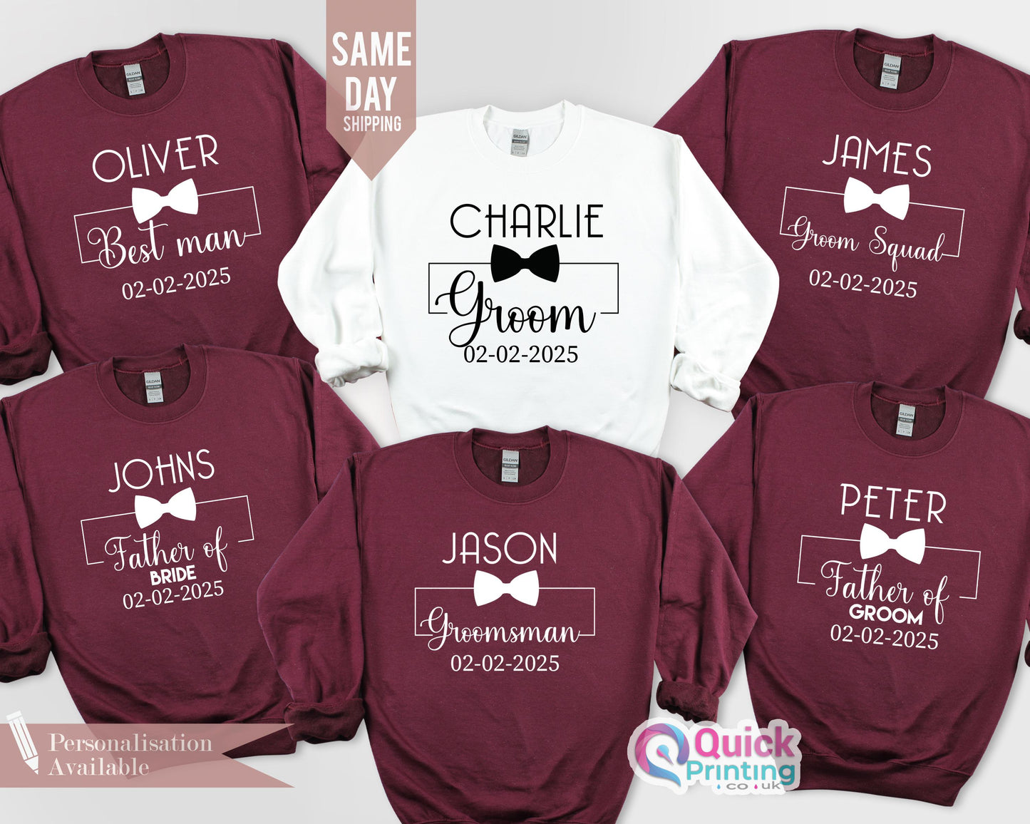 Custom Groom & Team Squad Sweatshirt, Man Matching Jumper, Team Groom Sweatshirt, Bachelor Dad Father Bride Gift Groom Wedding Gift Sweater