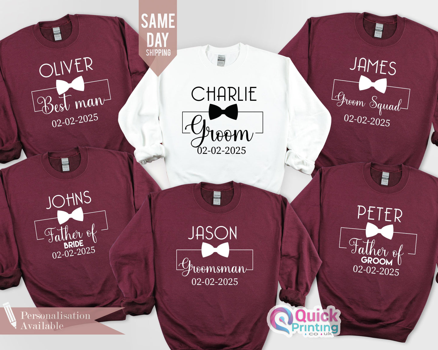 Custom Groom Squad Sweatshirt: Personalized Wedding Party Jumper