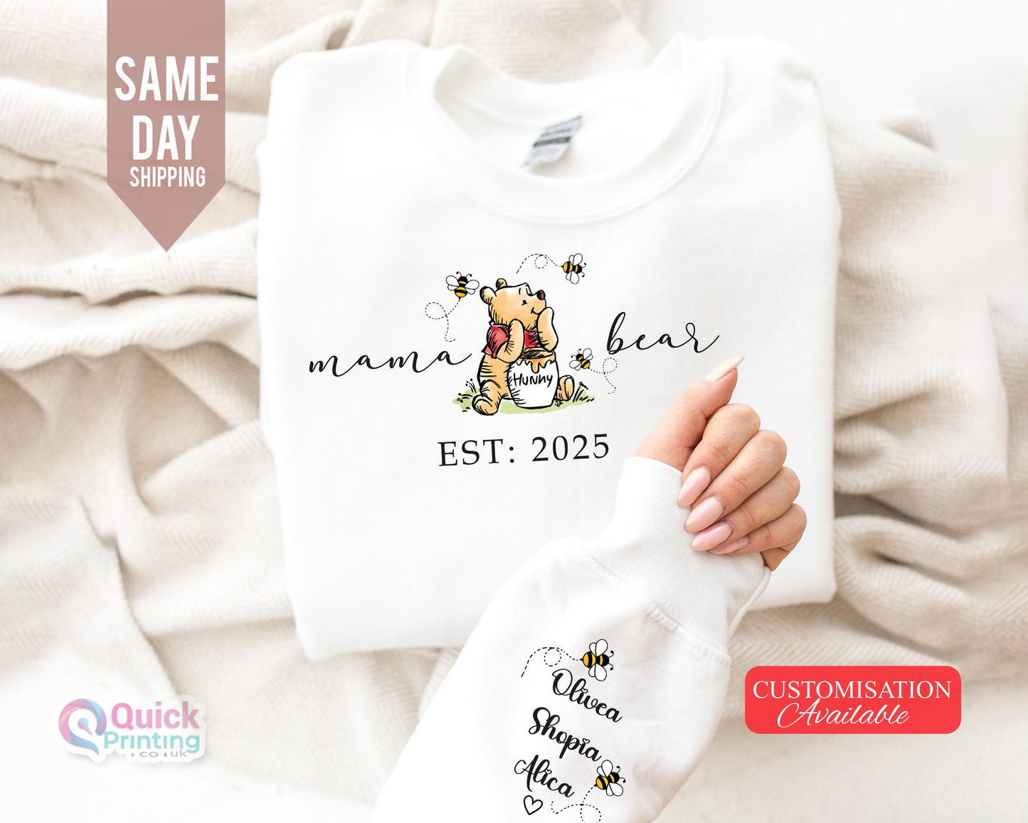 Mama Bear Sweatshirt, Custom Mothers Day Shirt with Names, Custom Mama Bear Sweatshirt, New Mom Gift, Sweatshirt gift for Mum, Mama to Be T