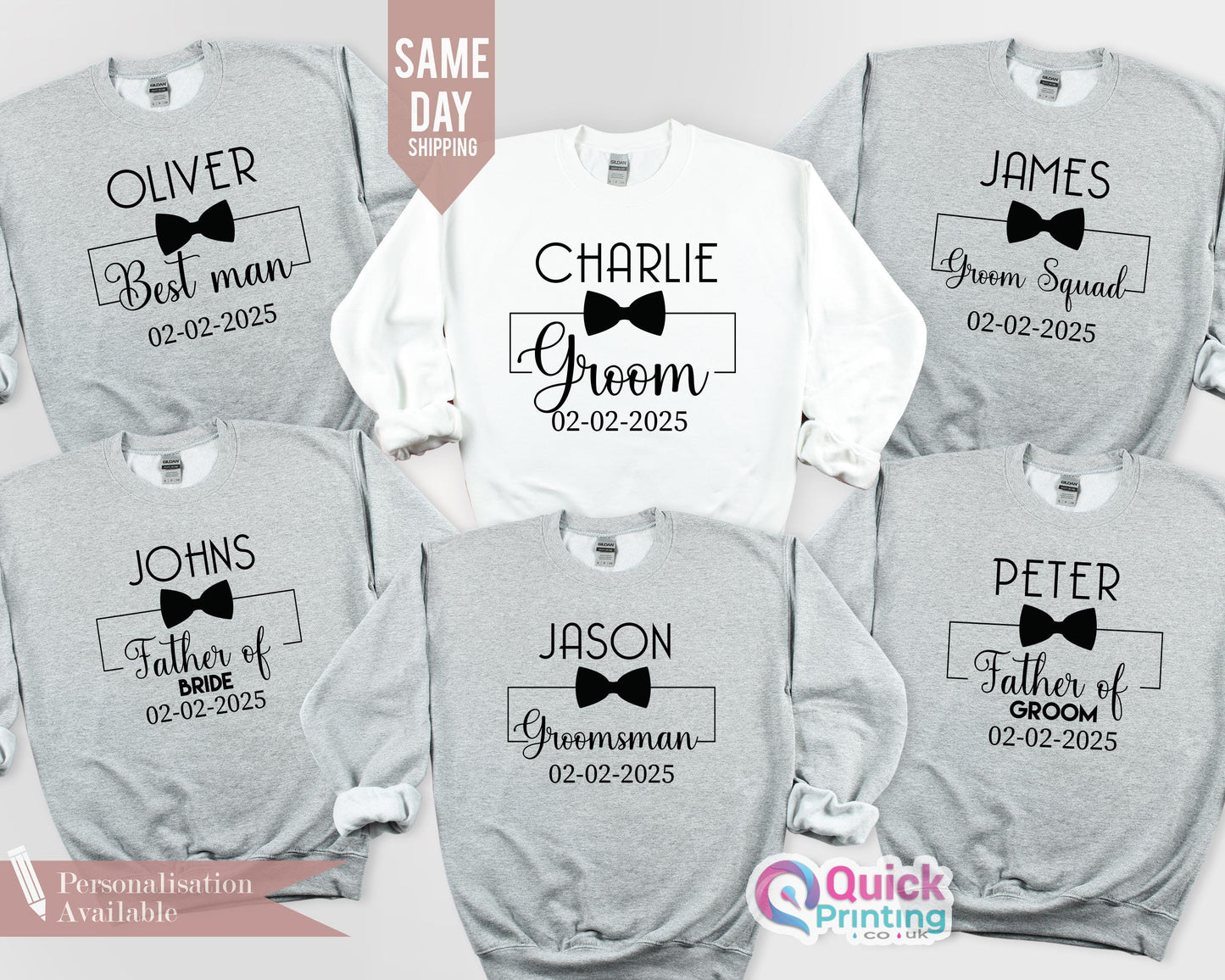 Custom Groom Squad Sweatshirt: Personalized Wedding Party Jumper