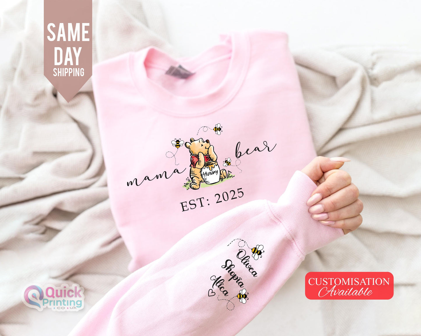 Mama Bear Sweatshirt, Custom Mothers Day Shirt with Names, Custom Mama Bear Sweatshirt, New Mom Gift, Sweatshirt gift for Mum, Mama to Be T
