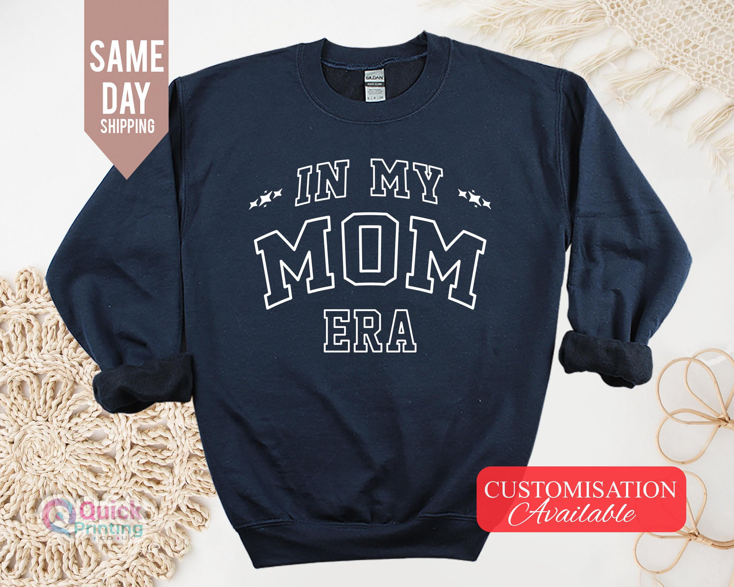 In My Mom Era Crewneck Sweatshirt, Mama Sweatshirt, Mom Sweatshirt, Trendy Mom Apparel, Mother's Day Sweatshirt, Best Gifts for Mom,Mom Tee