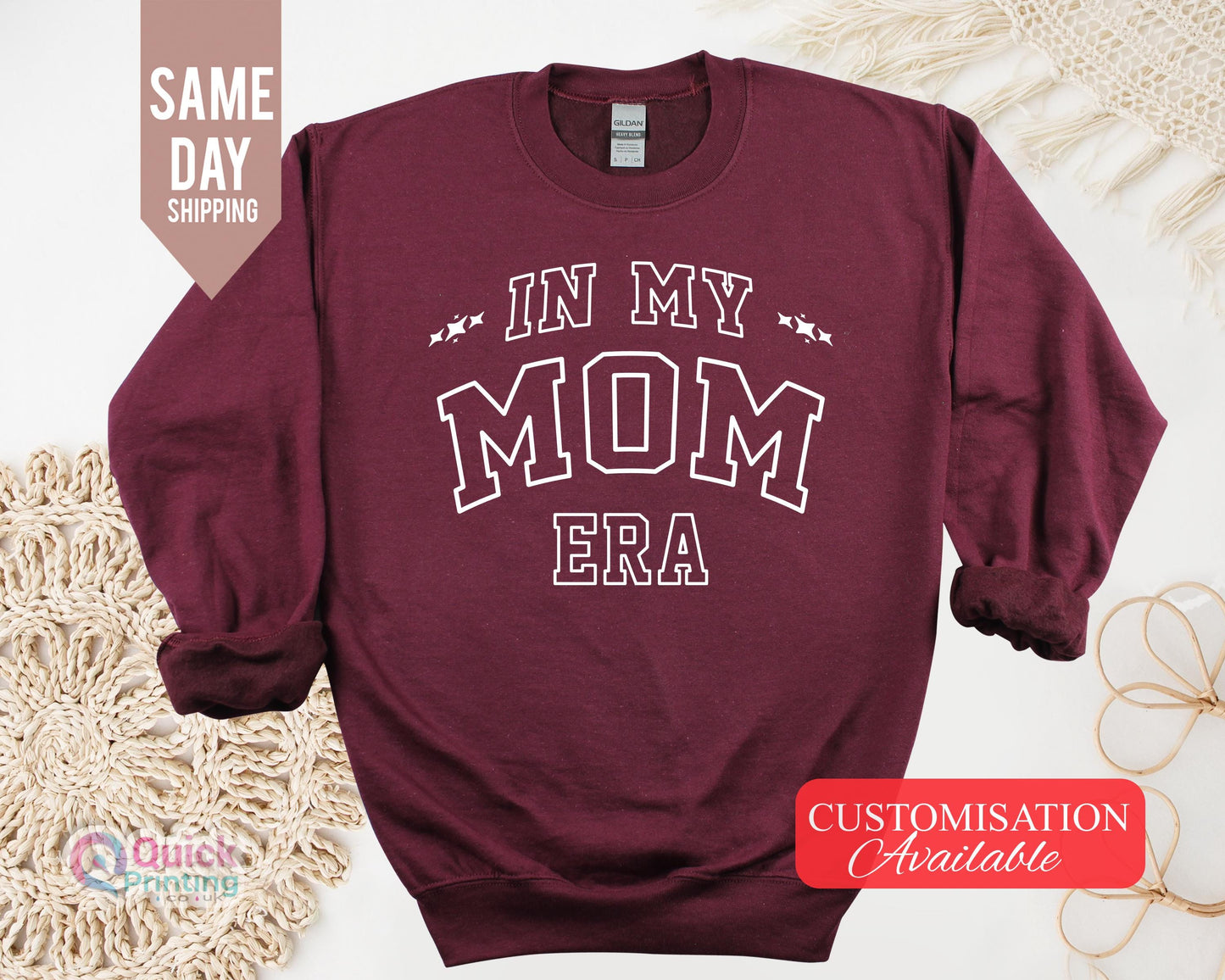 In My Mom Era Crewneck Sweatshirt, Mama Sweatshirt, Mom Sweatshirt, Trendy Mom Apparel, Mother's Day Sweatshirt, Best Gifts for Mom,Mom Tee