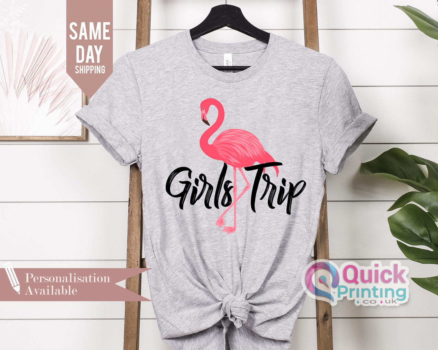 Girls Trip Flamingo Shirt: Besties Vacay Mode Tee