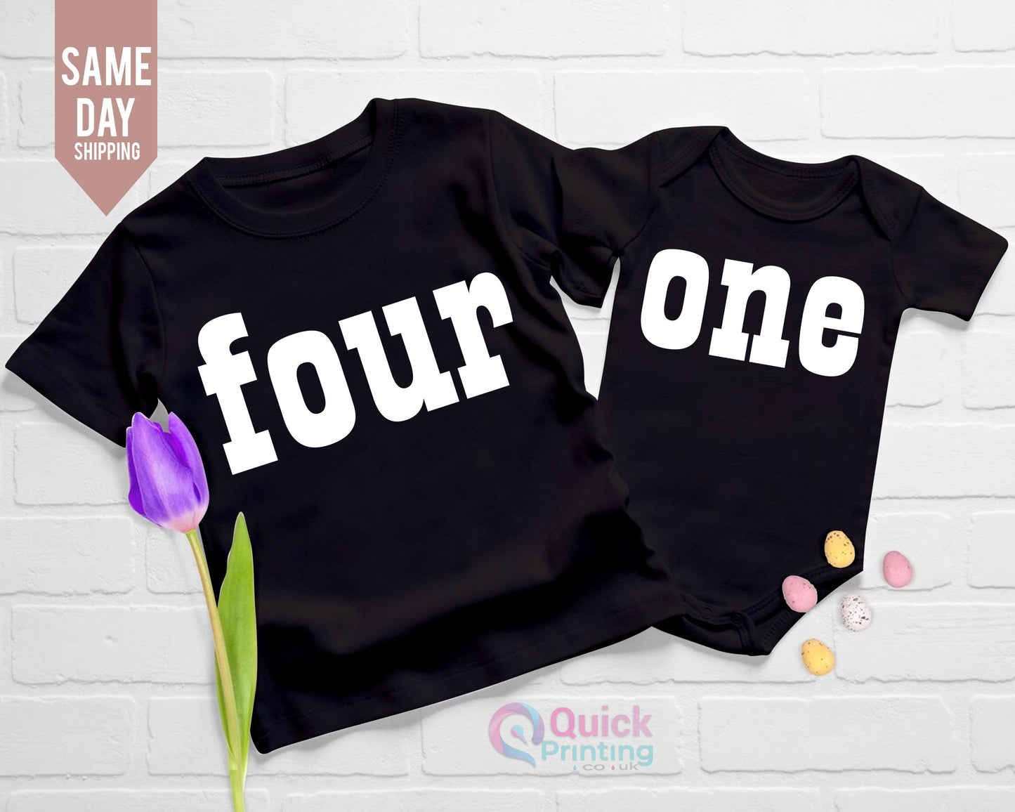 personalized T-shirt with number, 1st-6th birthday boy girl, 4 Year Old Birthday T-Shirt, Four Ever Wild Party Gift, Fourth Birthday T-shirt